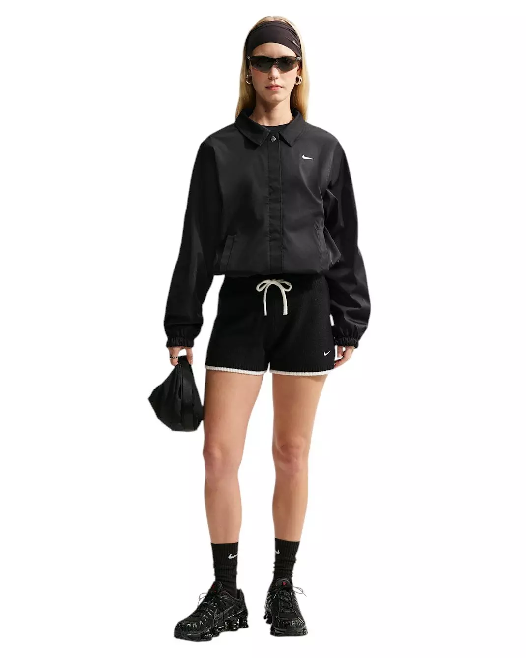 Nike Women's Sportswear Oversized Balloon Track Jacket - Black - BLACK