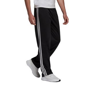 adidas Men's Primegreen Essentials Warm-Up Open Hem 3-Stripes Track Black/White Pants