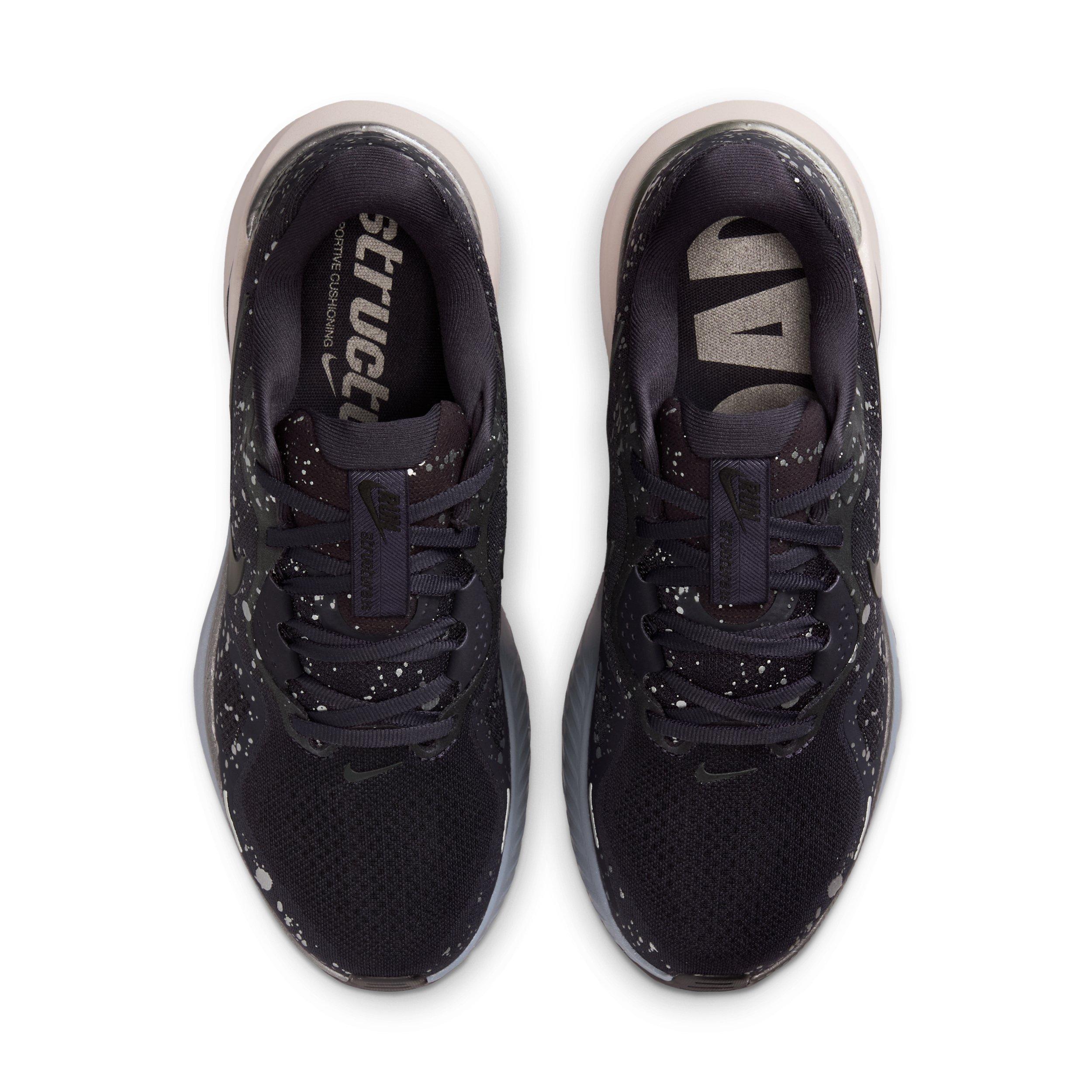 Nike Structure 26 SE "Cave Purple/Metallic Dark Grey/Silt Red/Black" Women's Running Shoe - PURPLE/DK GREY/RED/BLACK Thumbnail View 4