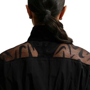 Nike Women's Sportswear Cropped Lace Track Jacket - Black - BLACK