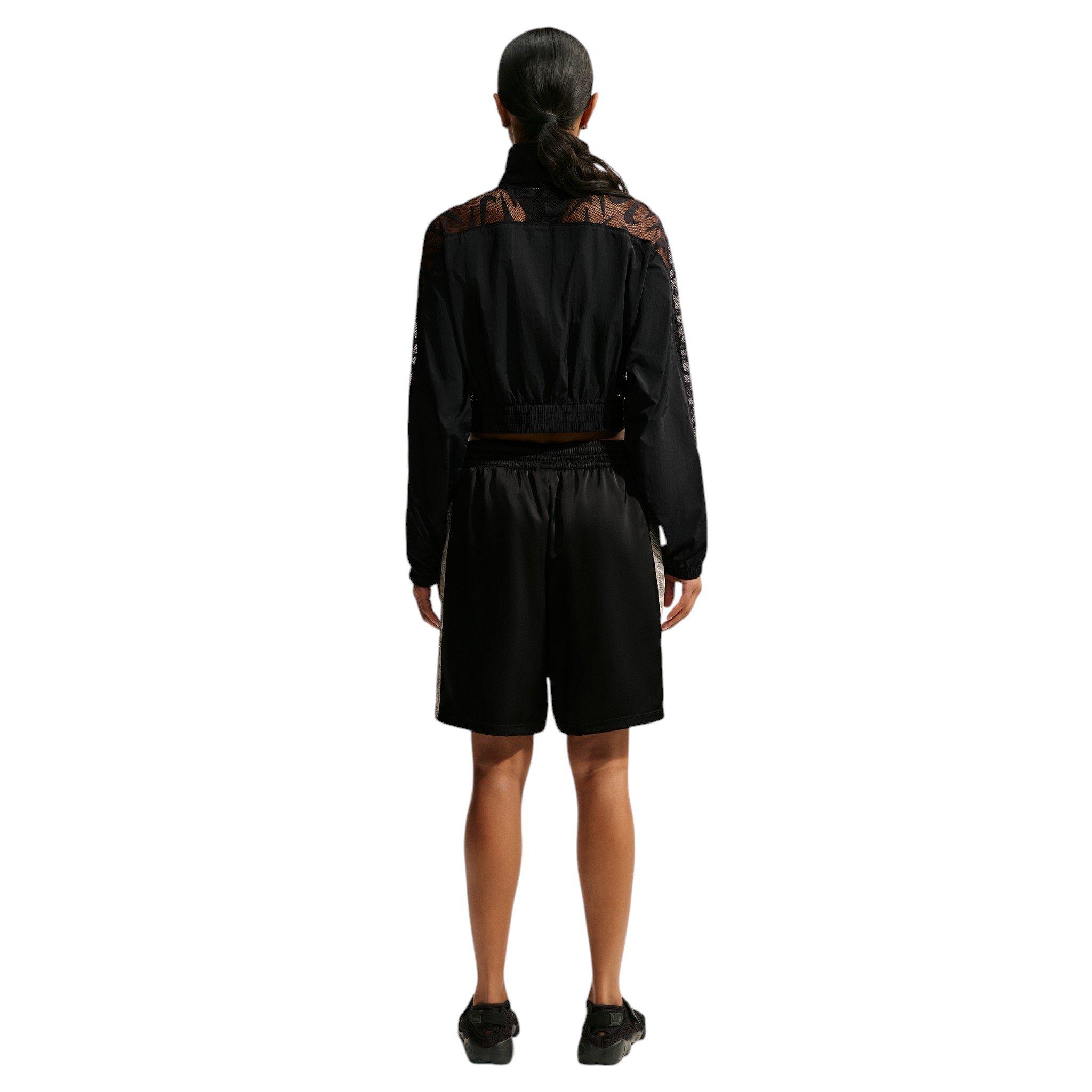 Nike Women's Sportswear Cropped Lace Track Jacket - Black - BLACK