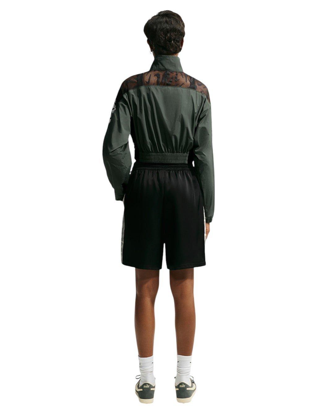 Nike Women's Sportswear Cropped Lace Track Jacket - Camo Green - CAMO GREEN