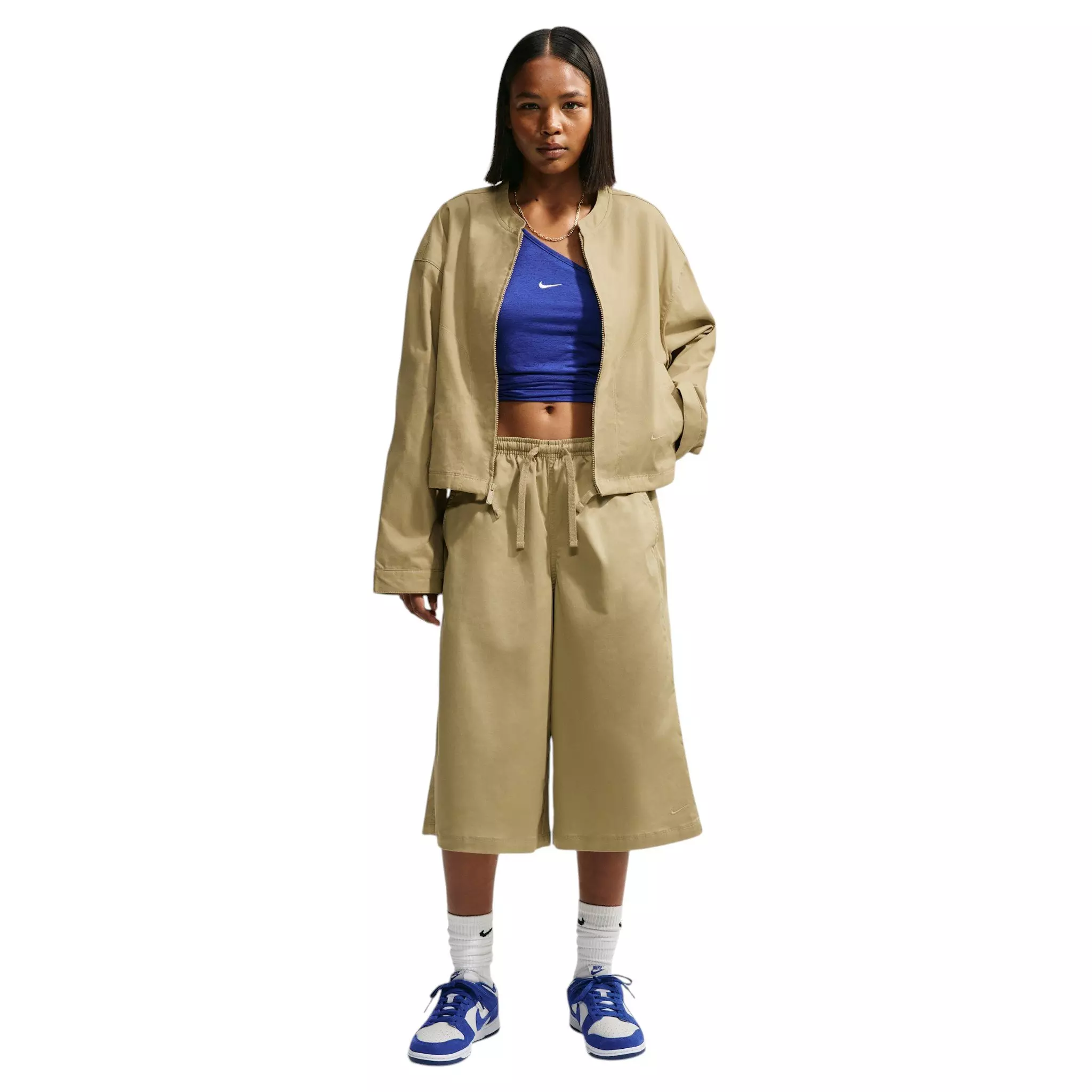 Nike Women's Sportswear Oversized Street Utility Jacket - Beige - BEIGE