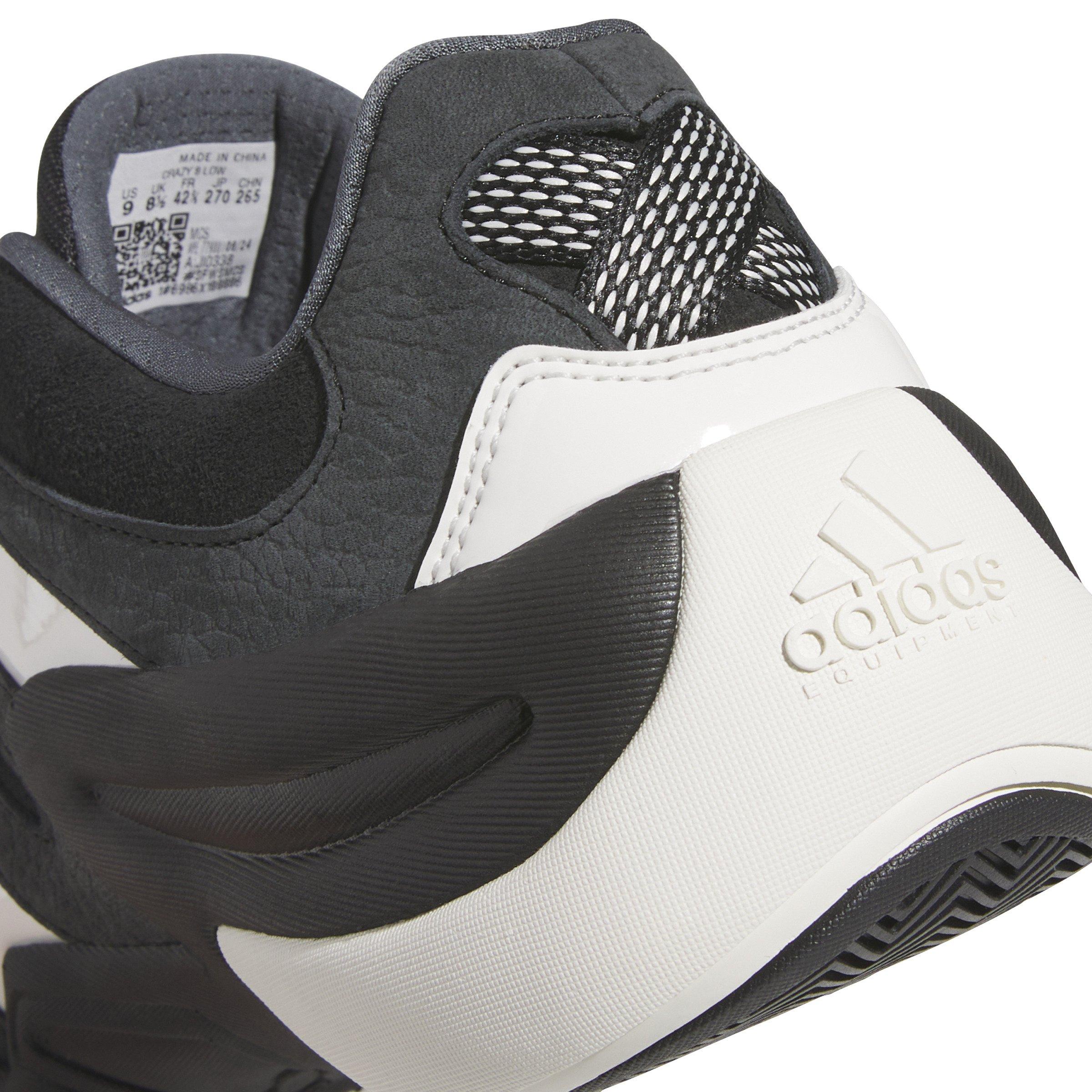 adidas Crazy 8 Low "Core Black/Cloud White" Unisex Basketball Shoe - BLACK Thumbnail View 8