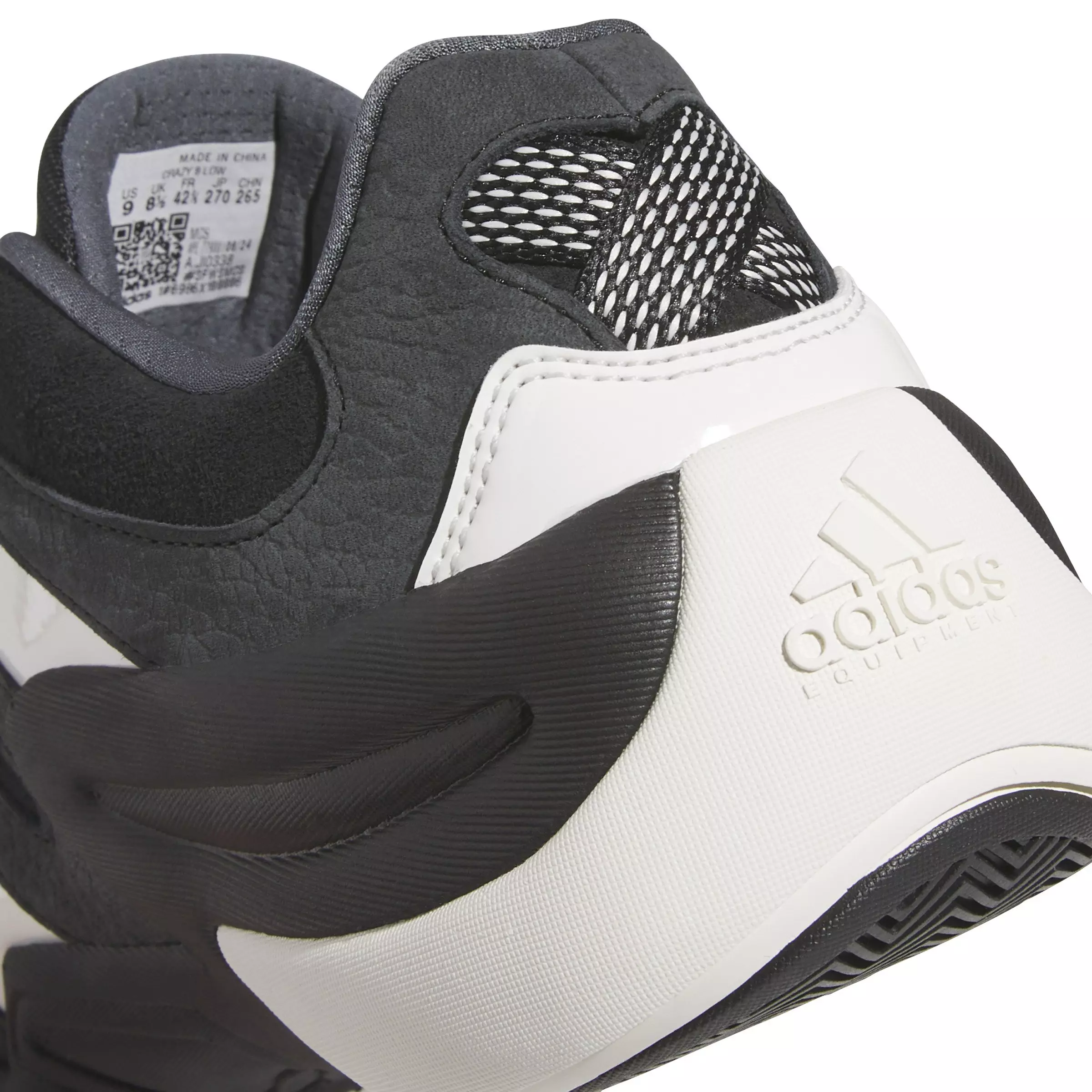 adidas Crazy 8 Low "Core Black/Cloud White" Unisex Basketball Shoe - BLACK