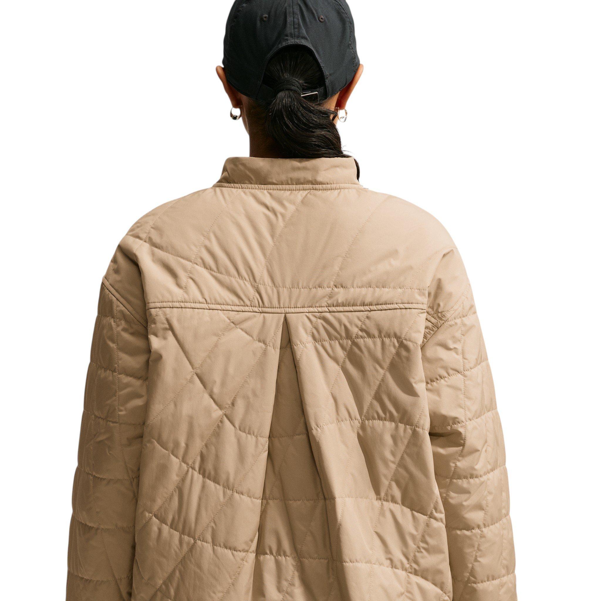 Nike Women's Therma-FIT Cropped Quilted Barn Jacket - Beige - BEIGE