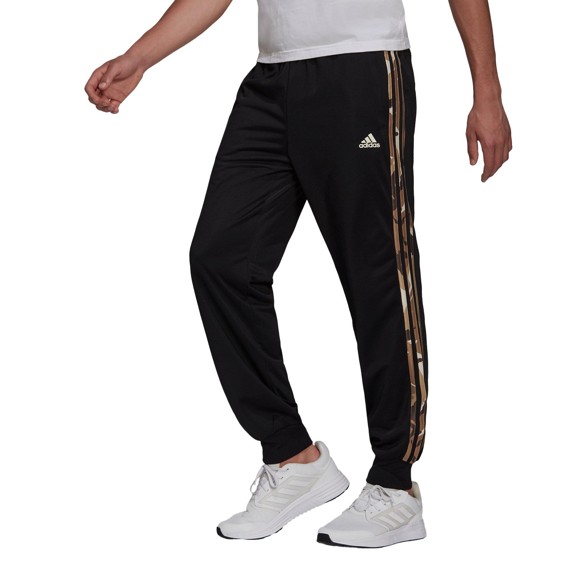 Adidas pants store stripes halfway