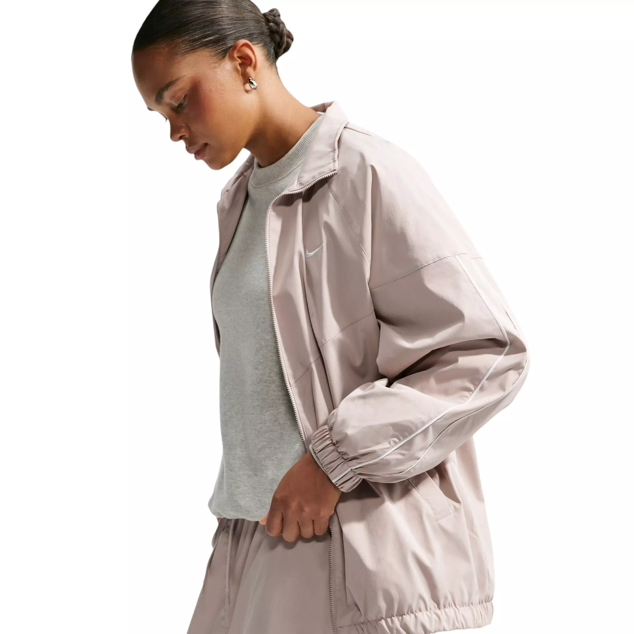 Nike Women's Essentials Oversized Track Jacket - Cream - CREAM