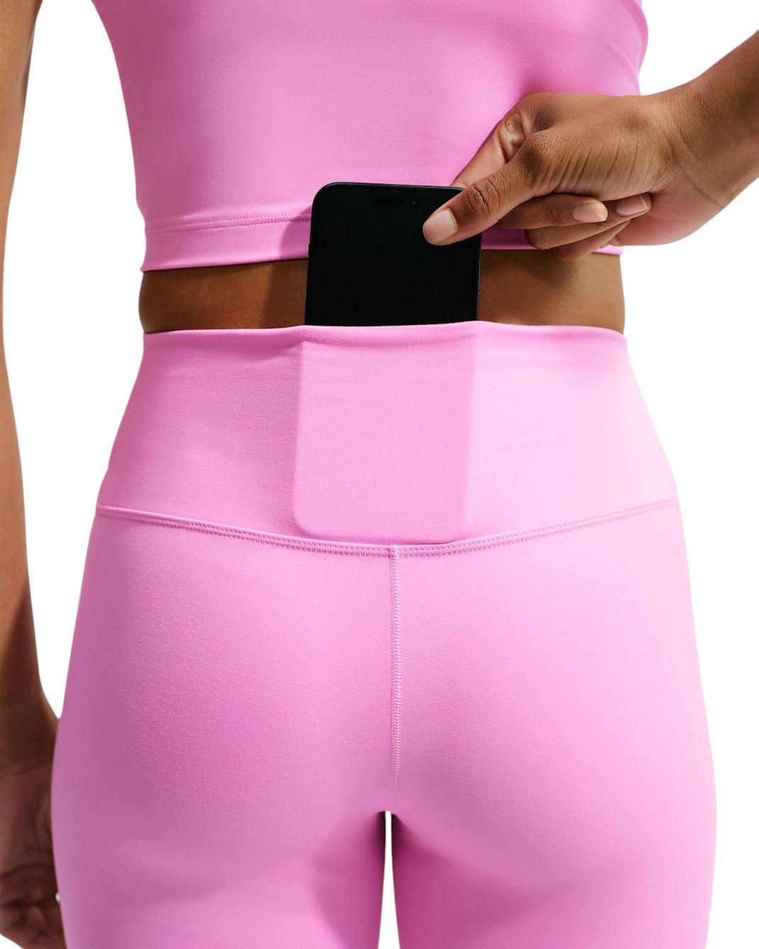Nike Women's One High-Waisted 5" Biker Shorts - Pink - PINK Thumbnail View 3