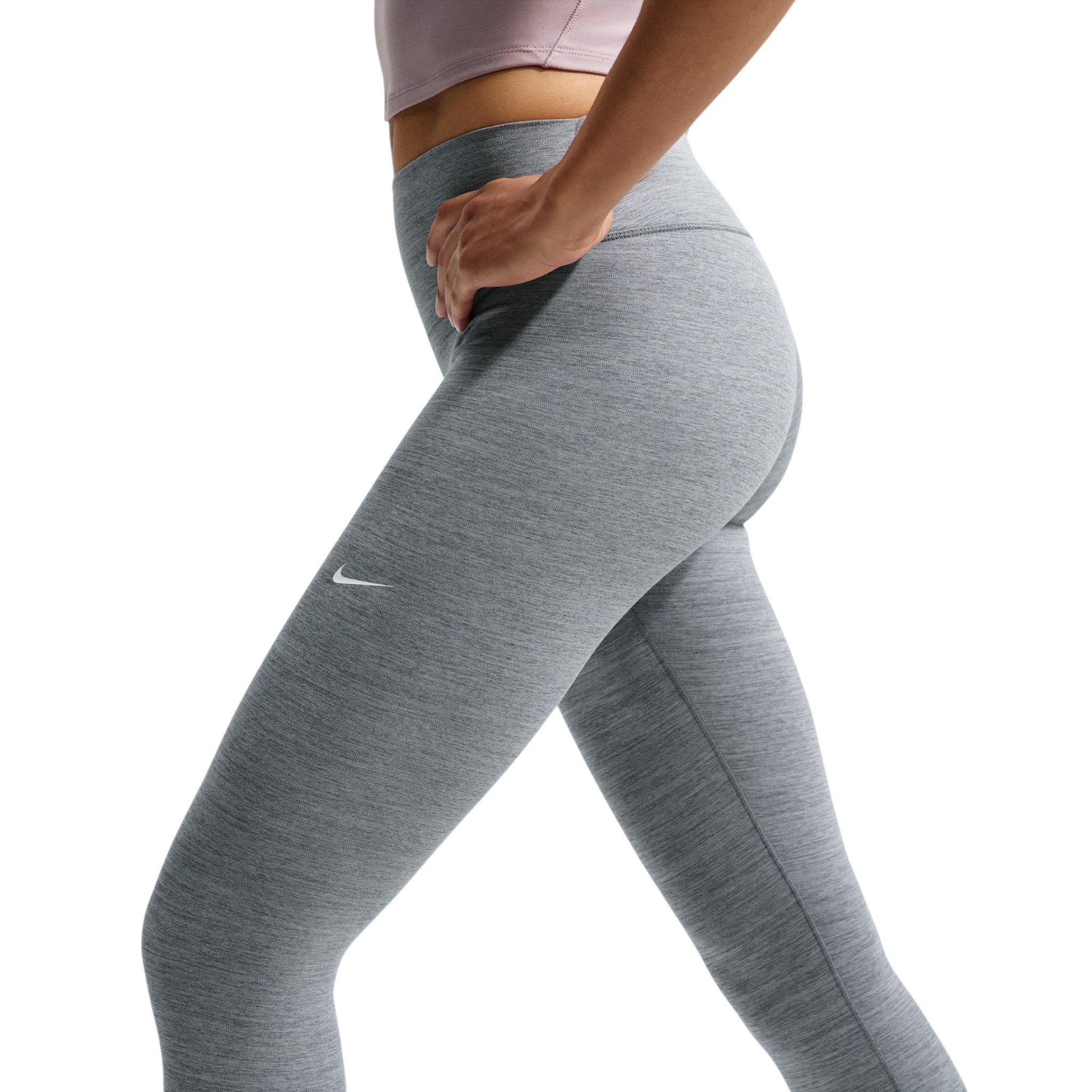 Nike Women's One High-Waisted Crop Leggings - Grey/White - GREY/WHITE Thumbnail View 2