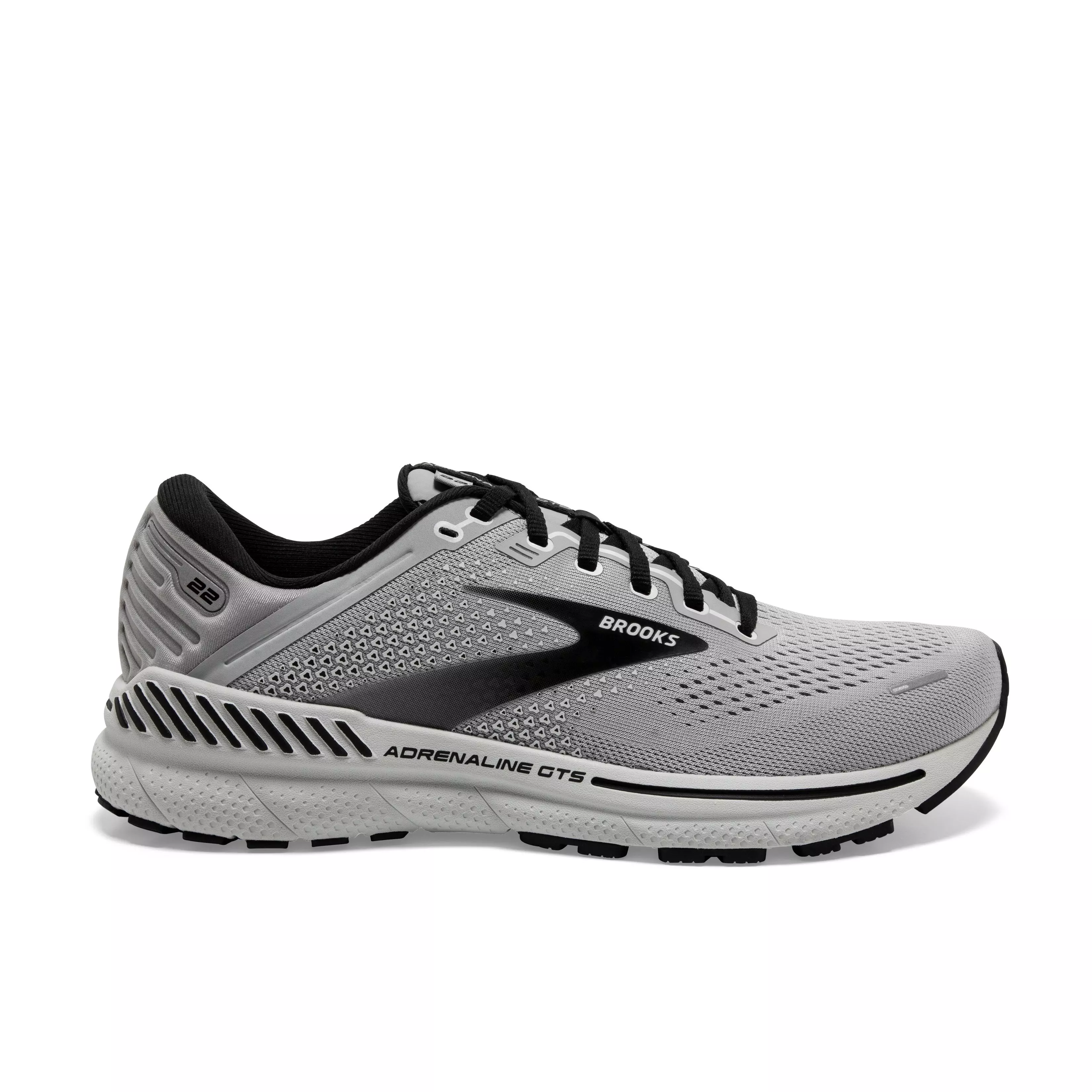 Brooks Adrenaline GTS 22 "Alloy/Grey/Black" Men's Extra Wide Running Shoe - ALLOY/GREY/BLACK