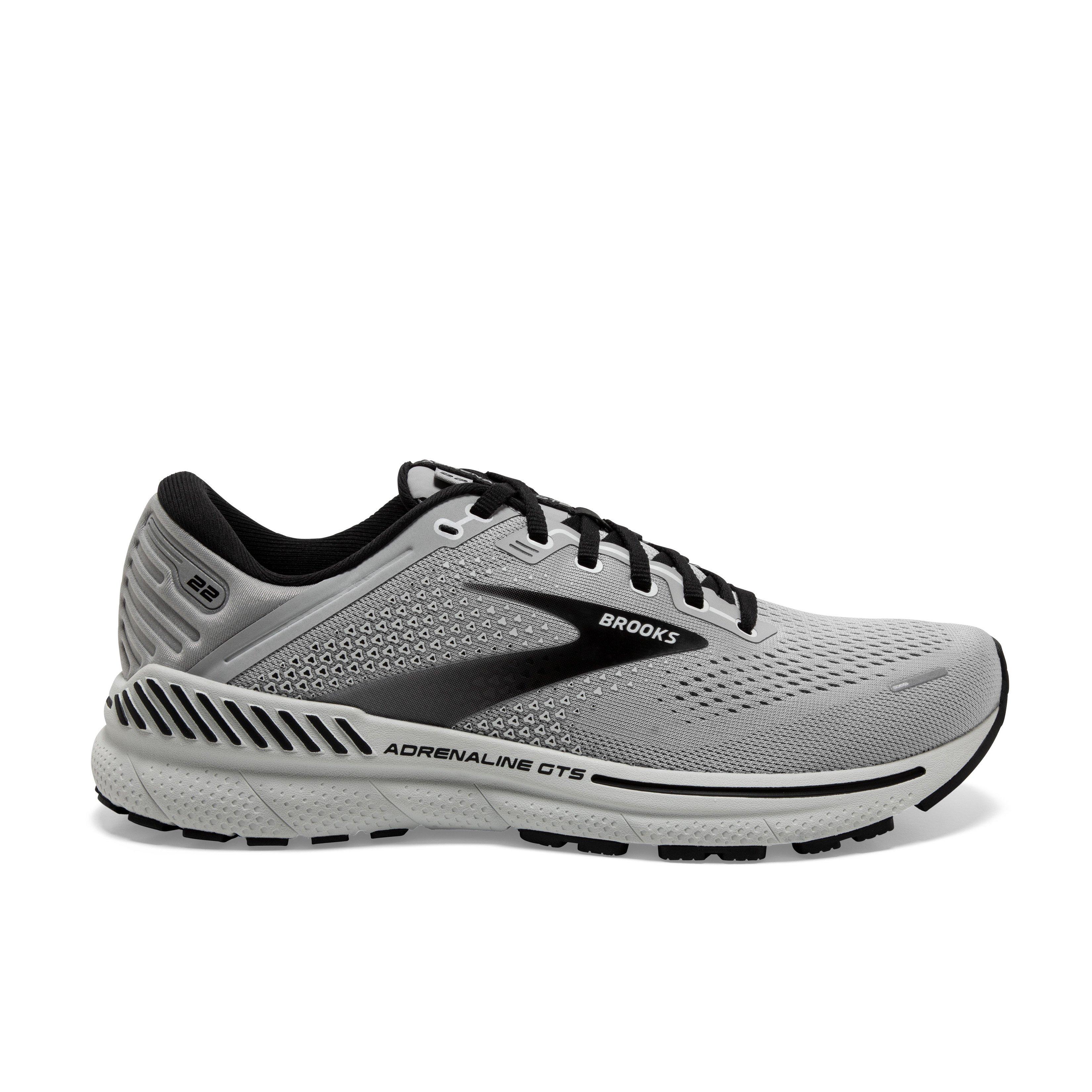Brooks Adrenaline GTS 22 "Alloy/Grey/Black" Men's Narrow Running Shoe - ALLOY/GREY/BLACK Thumbnail View 1