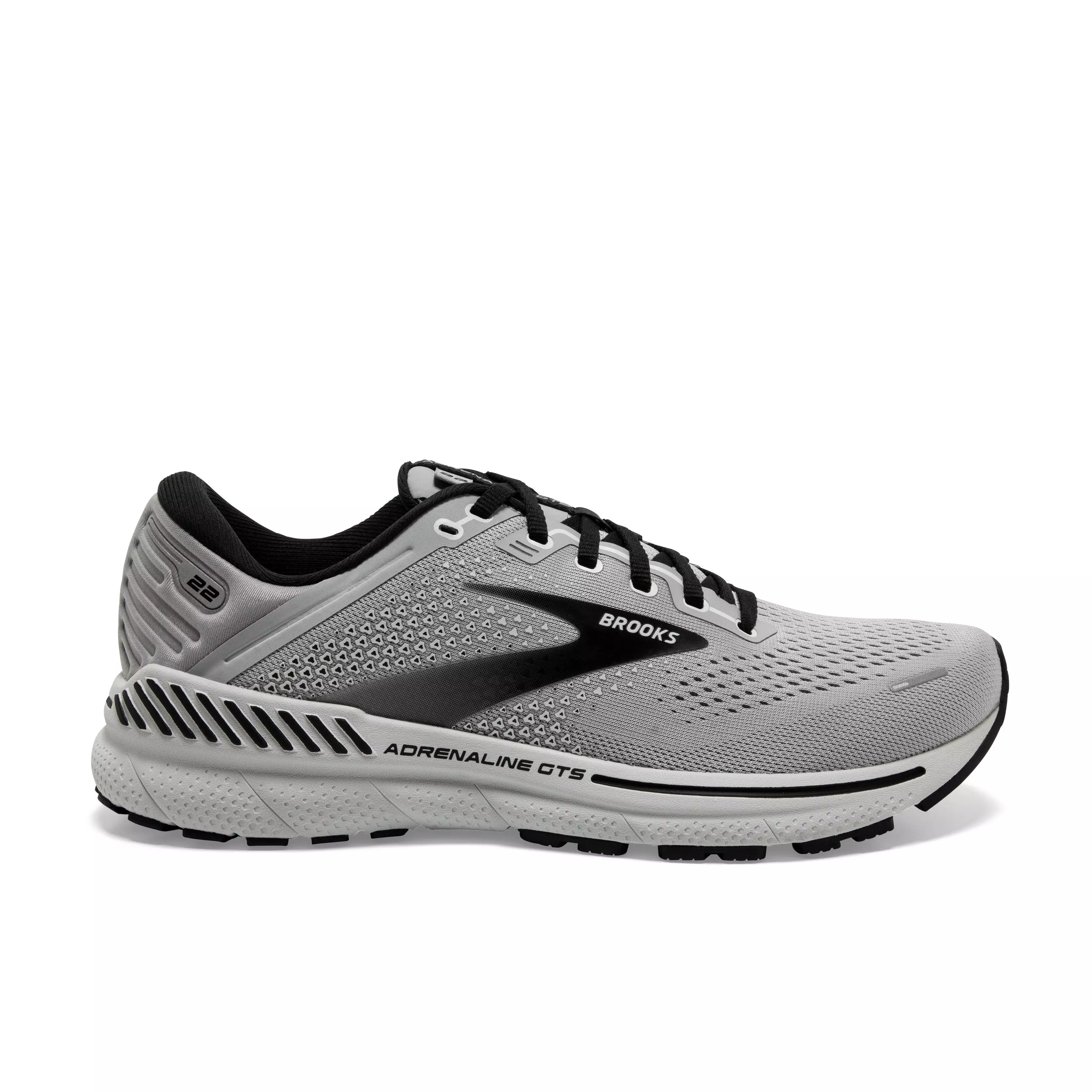 Brooks Adrenaline GTS 22 "Alloy/Grey/Black" Men's Narrow Running Shoe - ALLOY/GREY/BLACK