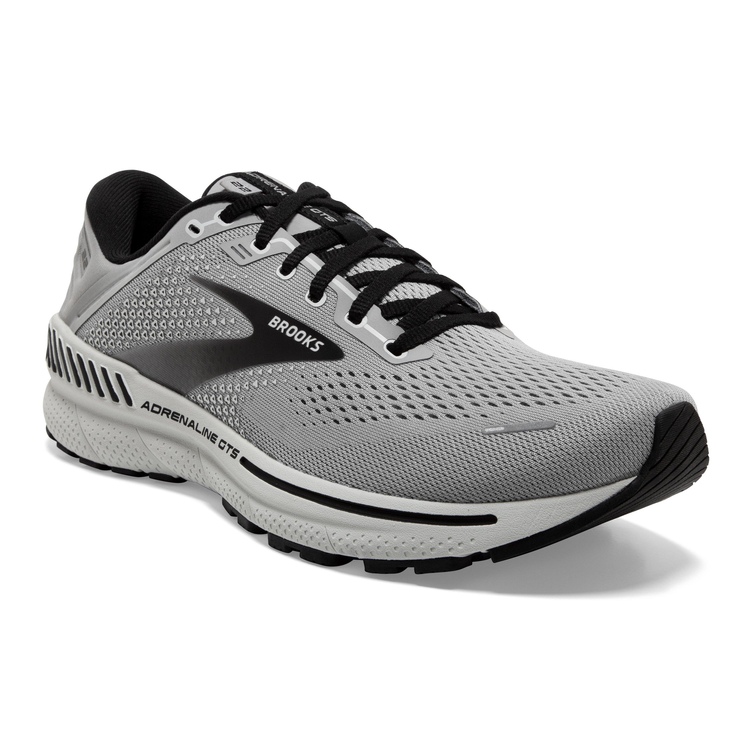 Brooks Adrenaline GTS 22 "Alloy/Grey/Black" Men's Narrow Running Shoe - ALLOY/GREY/BLACK Thumbnail View 3