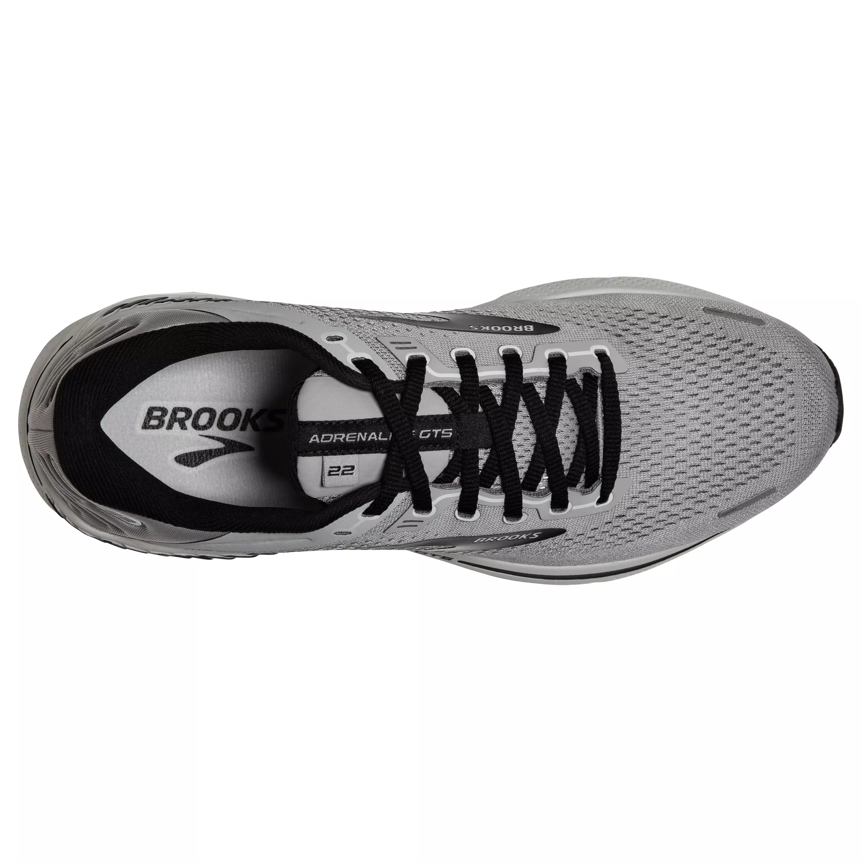Brooks Adrenaline GTS 22 "Alloy/Grey/Black" Men's Narrow Running Shoe - ALLOY/GREY/BLACK