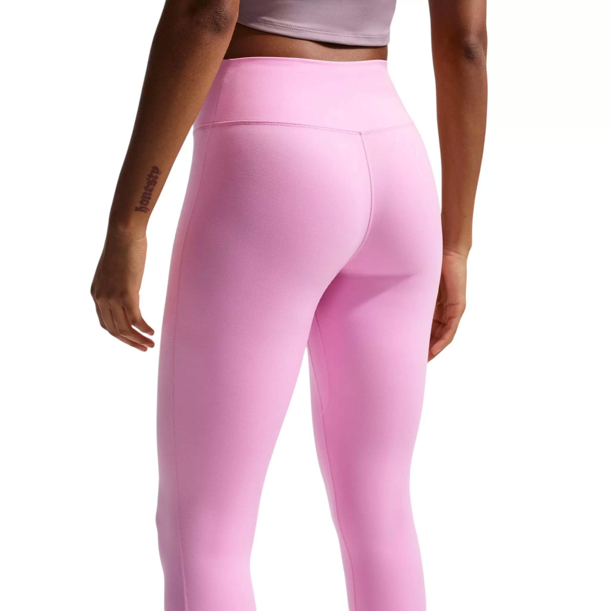 Nike Women's One Seamless Front High-Waisted Full-Length Leggings - Pink - PINK