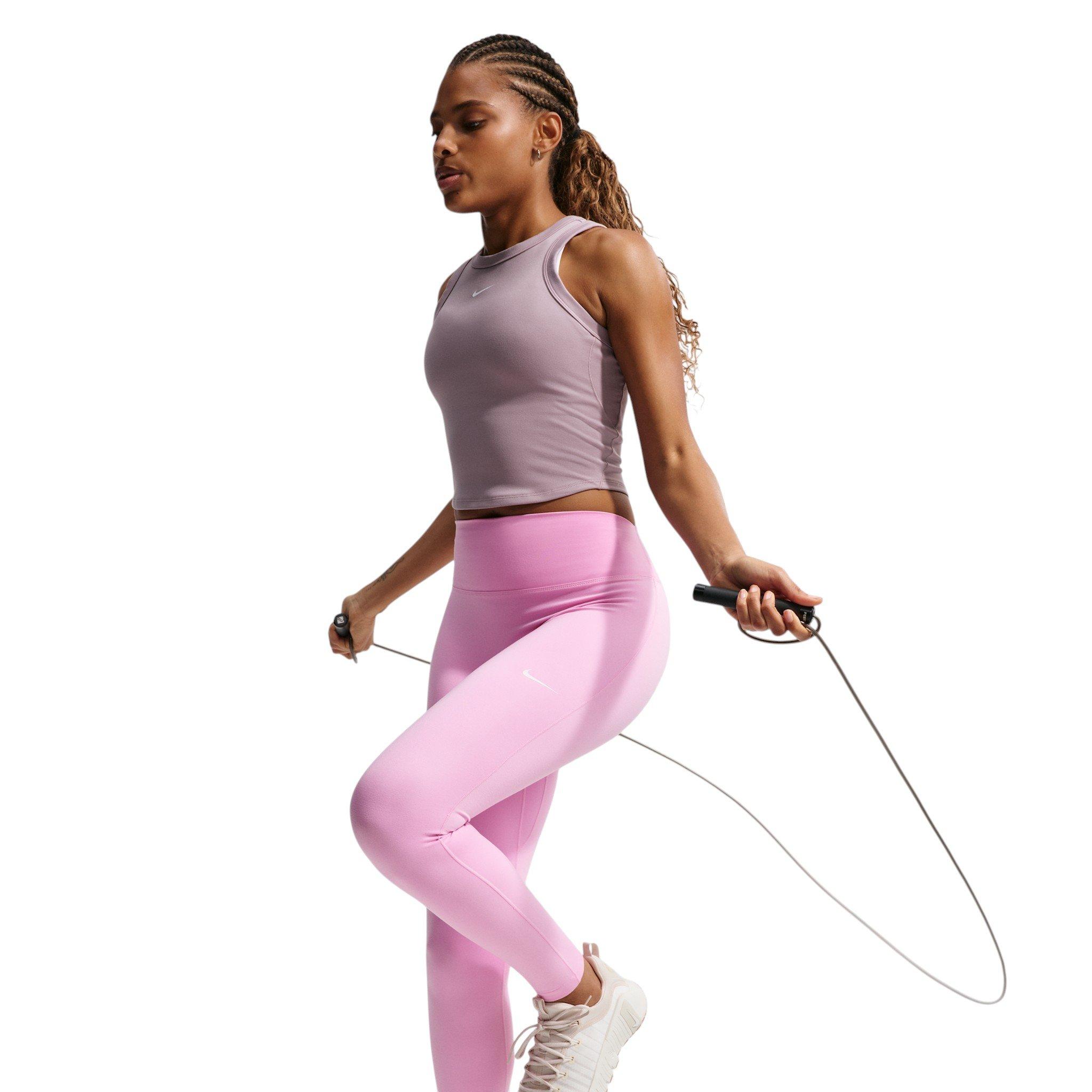 Nike Women's One Seamless Front High-Waisted Full-Length Leggings - Pink - PINK