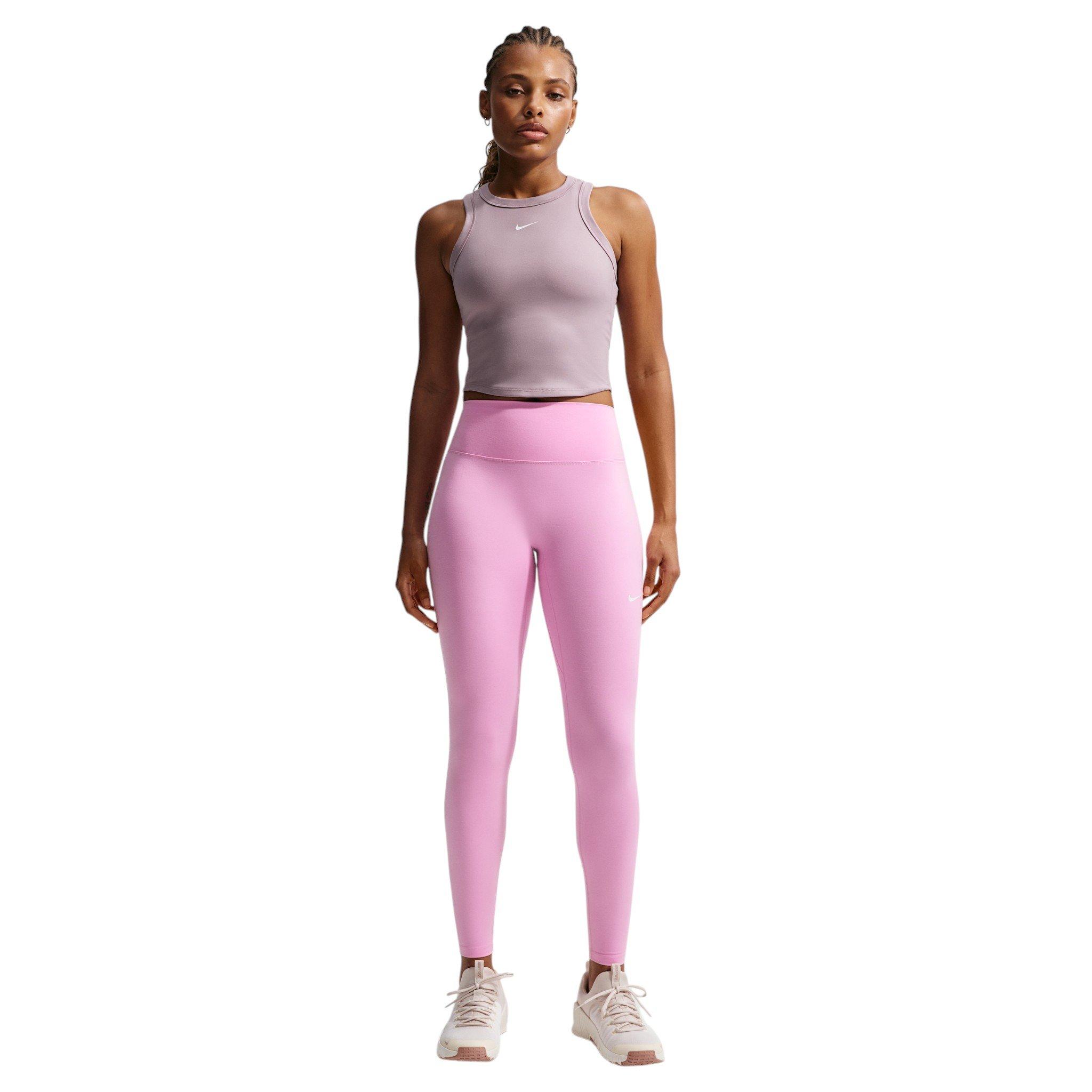 Nike Women's One Seamless Front High-Waisted Full-Length Leggings - Pink - PINK