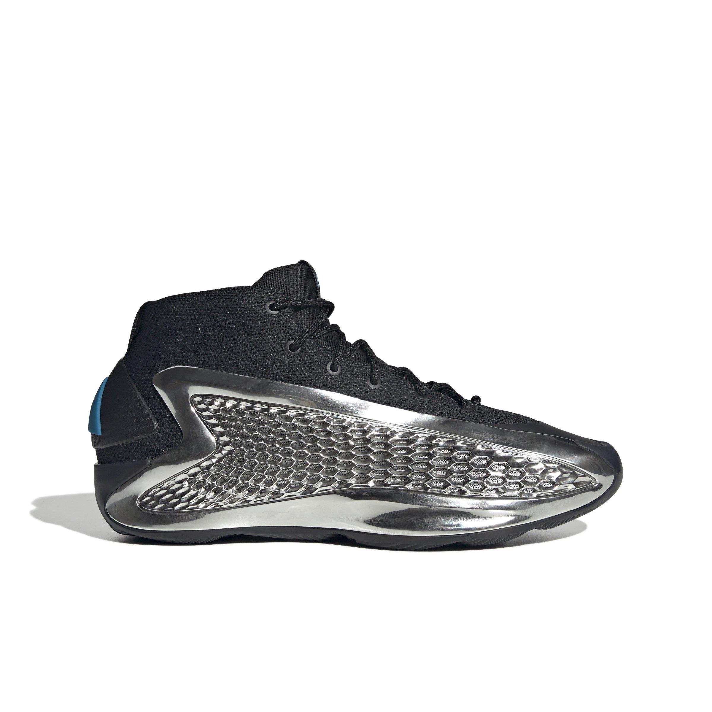 adidas Anthony Edwards 1 Low "Core Black/Silver Metallic/Core Black" Unisex Basketball Shoe - BLACK Thumbnail View 1