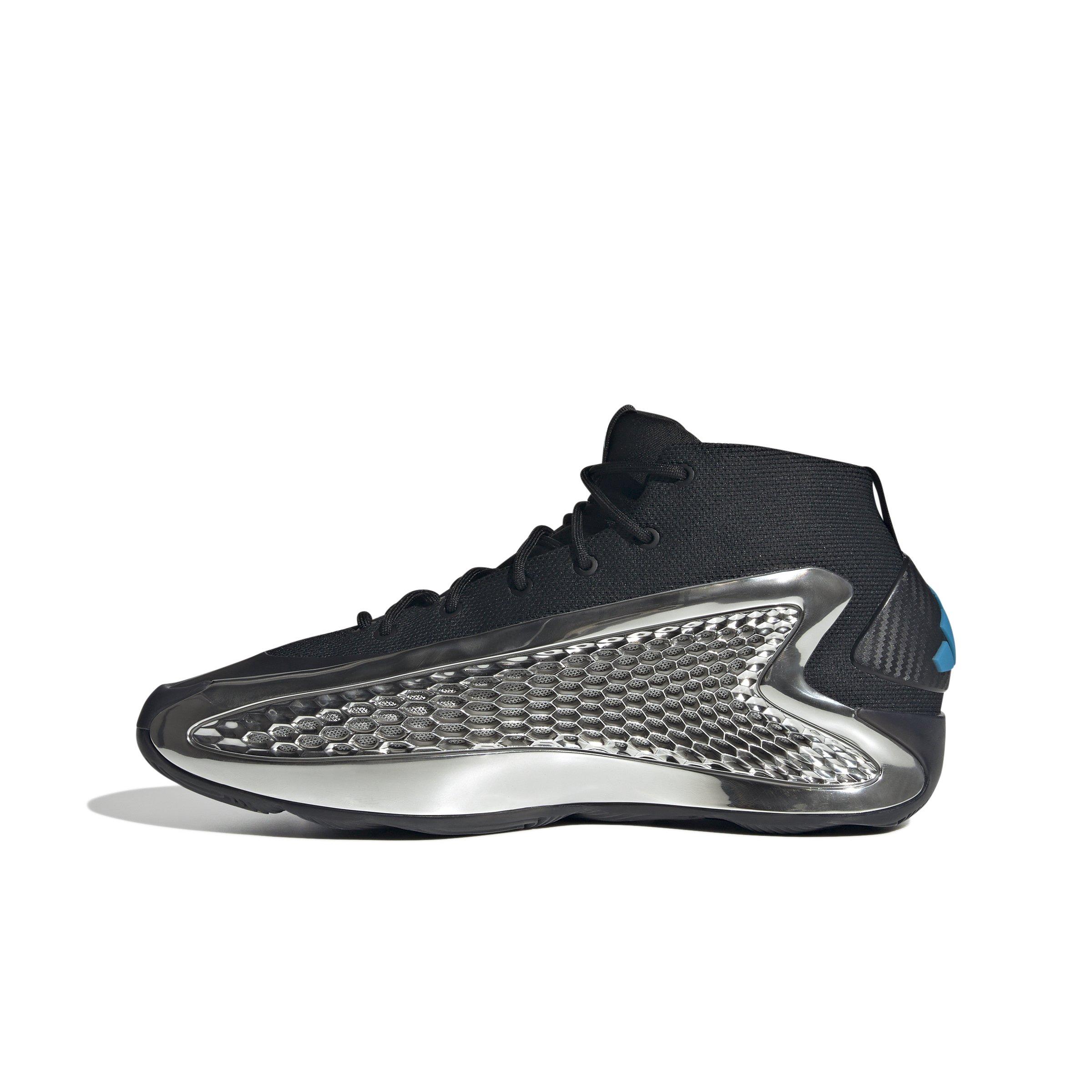 adidas Anthony Edwards 1 Low "Core Black/Silver Metallic/Core Black" Unisex Basketball Shoe - BLACK Thumbnail View 2