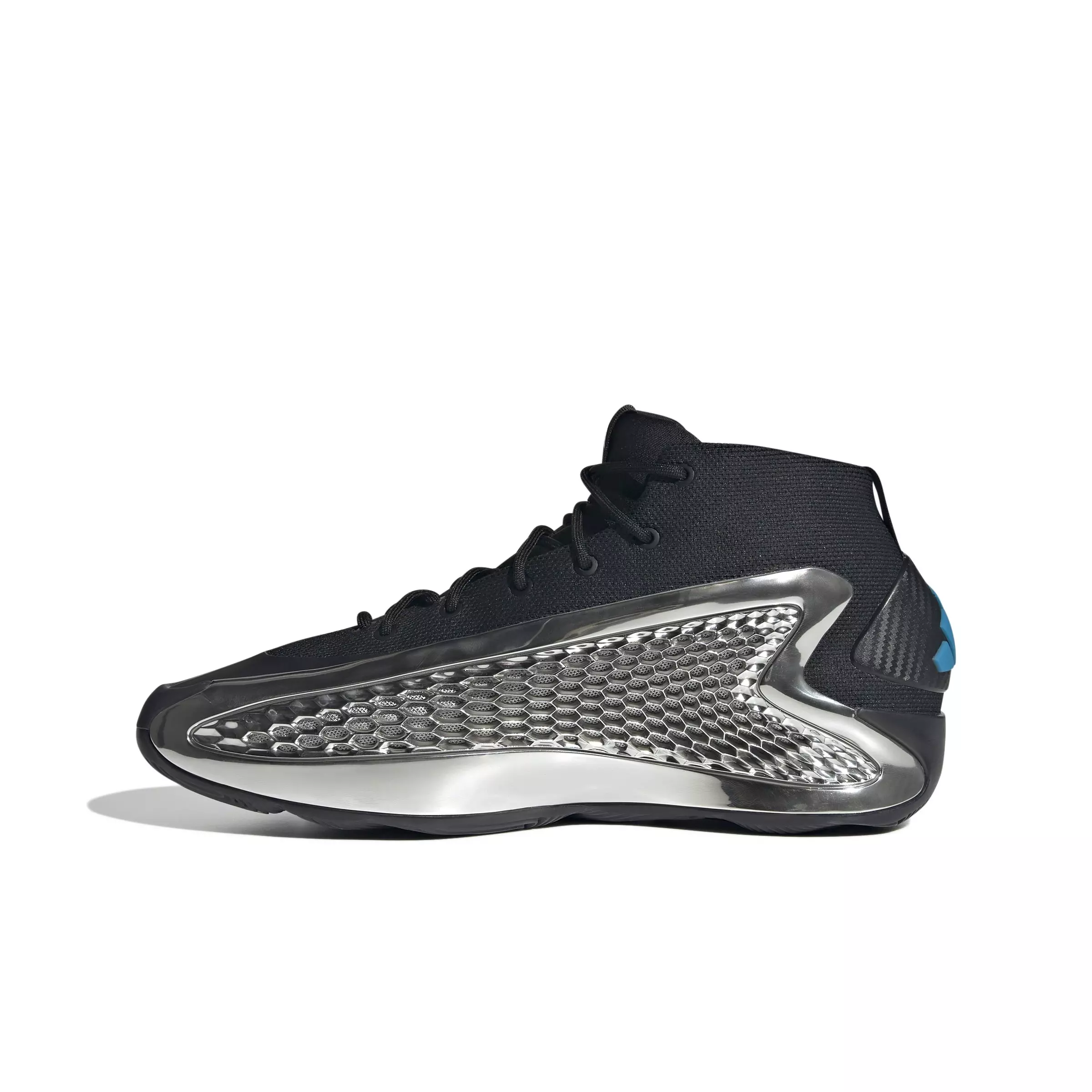 adidas Anthony Edwards 1 Low "Core Black/Silver Metallic/Core Black" Unisex Basketball Shoe - BLACK