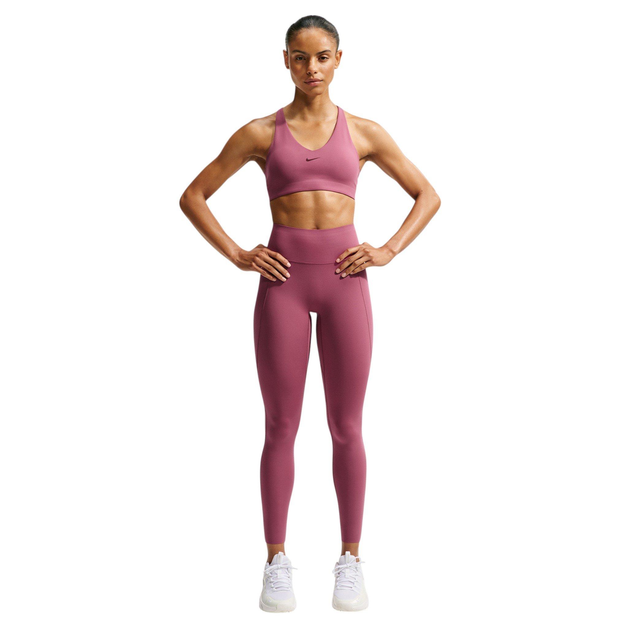 Nike Women's Universa High-Waisted Full-Length with No Front Seam - Pink Smoke - PINK SMOKE