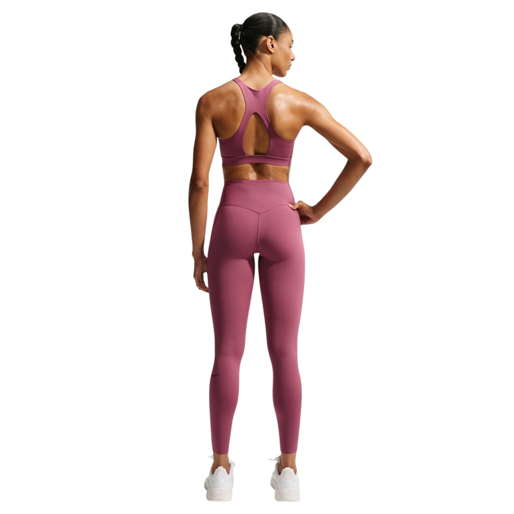 Nike Women's Universa High-Waisted Full-Length with No Front Seam - Pink Smoke - PINK SMOKE