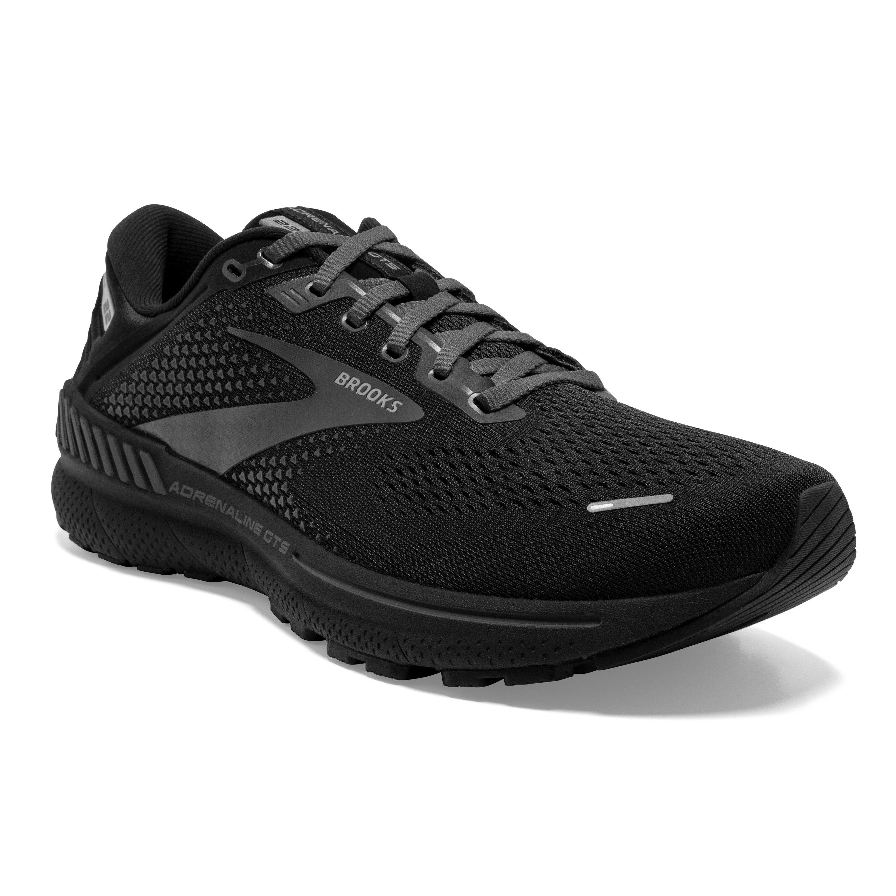 Brooks Adrenaline GTS 22 "Black/Black/Ebony" Men's Running Shoe - BLACK/BLACK/EBONY Thumbnail View 3