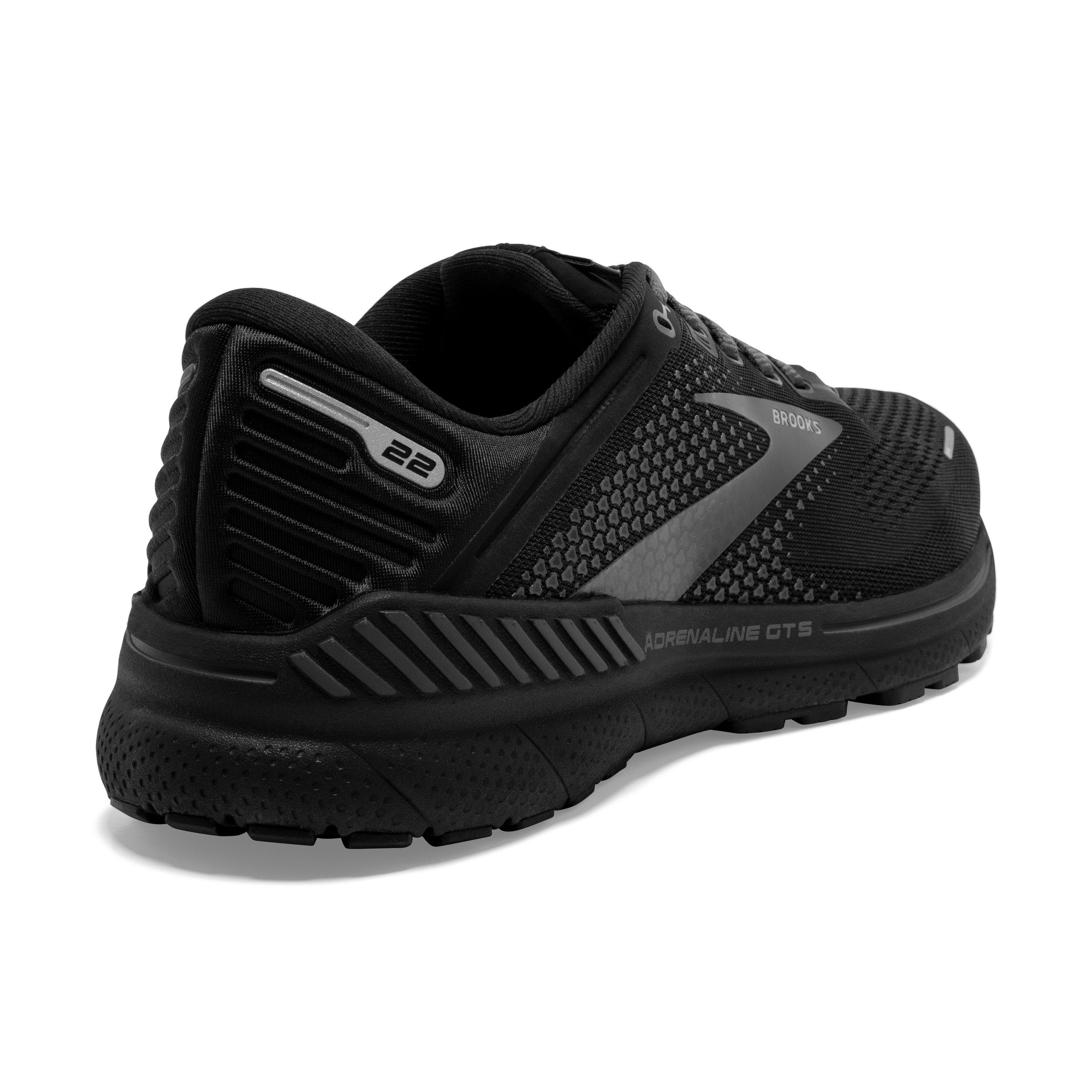 Brooks Adrenaline GTS 22 "Black/Black/Ebony" Men's Running Shoe - BLACK/BLACK/EBONY Thumbnail View 4