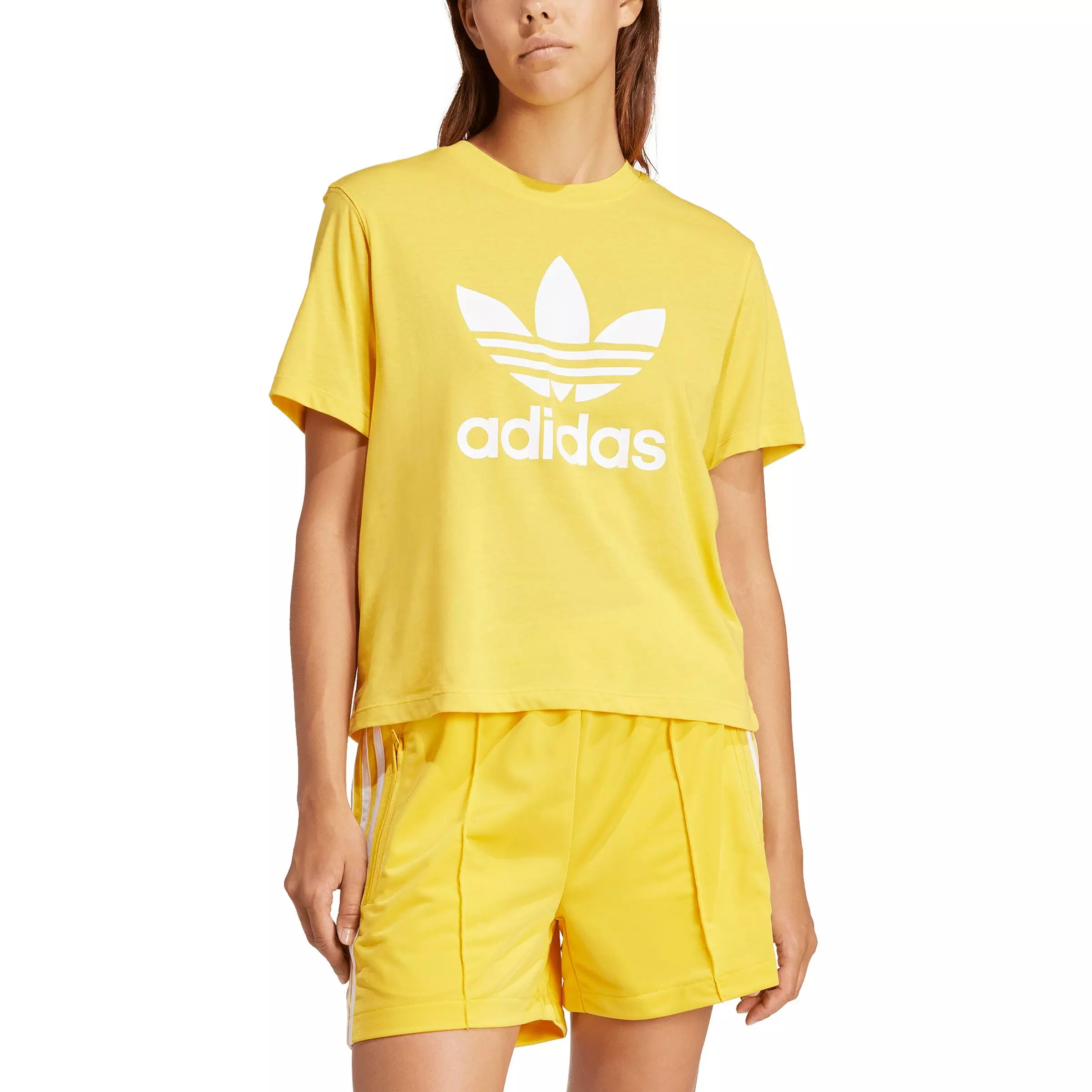 adidas Women's Originals Adicolor Trefoil Boxy T-Shirt - Yellow - YELLOW