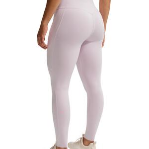 Nike Women's Universa High-Waisted 7/8 Leggings with No Front Seam - Bleached Lilac/Pink - BLEACHED LILAC/PINK