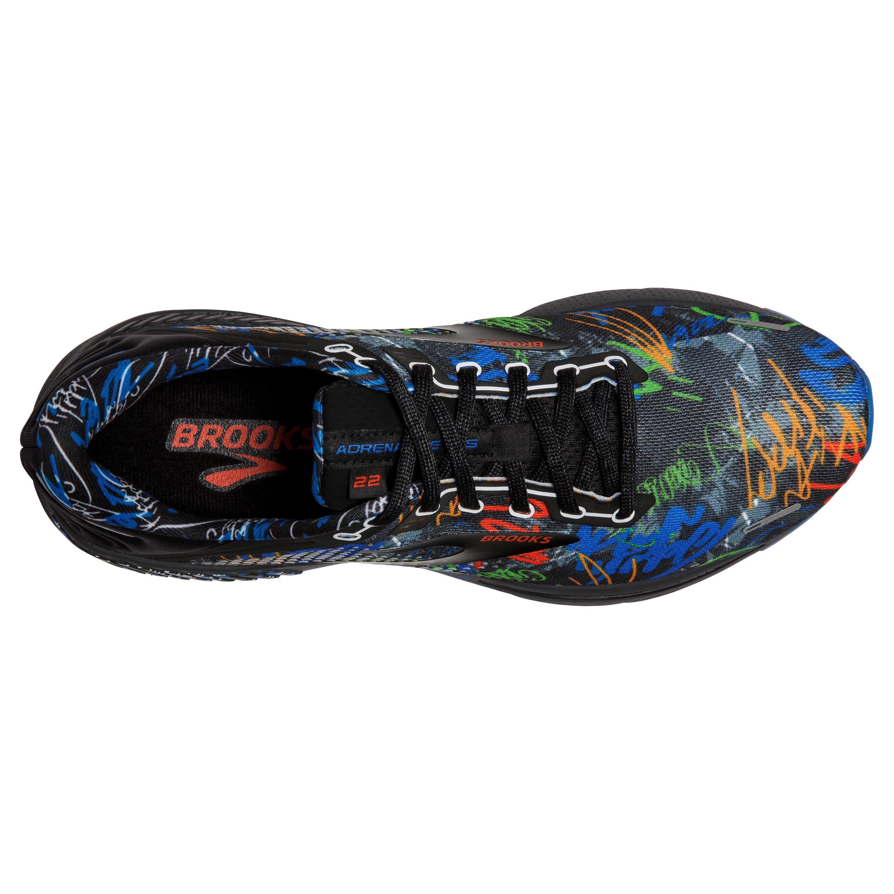Brooks Adrenaline GTS 22 "Black/Blue/Multi Color" Men's Running Shoe - BLACK/BLUE/MULTICOLOR Thumbnail View 5