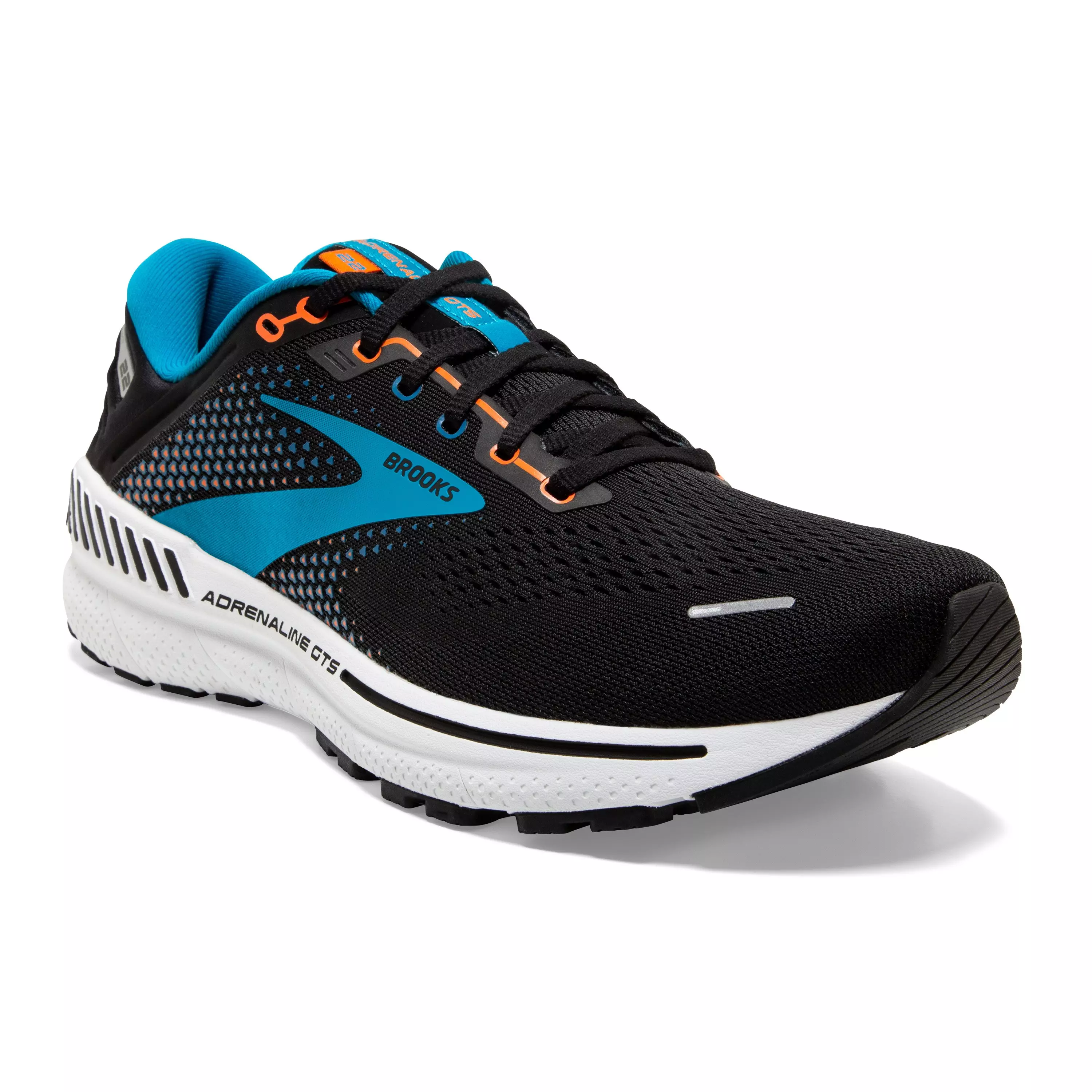 Brooks Adrenaline GTS 22 "Black/Blue/Orange" Men's Running Shoe - BLACK/BLUE/ORANGE