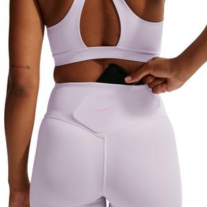 Nike Women's Universa High-Waisted 8" Biker Shorts with No Front Seam - Purple/Pink - PURPLE/PINK