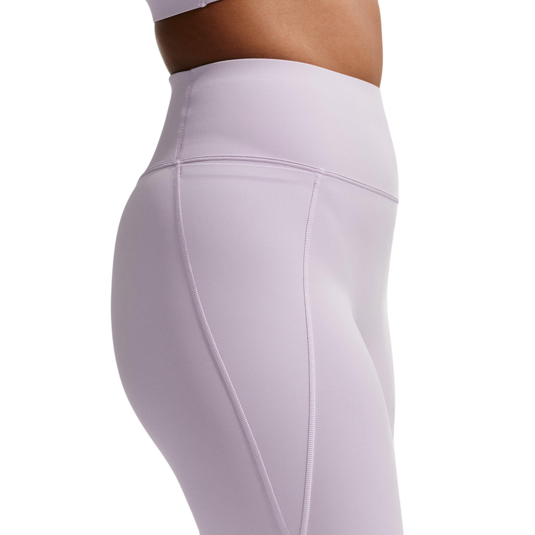 Nike Women's Universa High-Waisted 8" Biker Shorts with No Front Seam - Purple/Pink - PURPLE/PINK