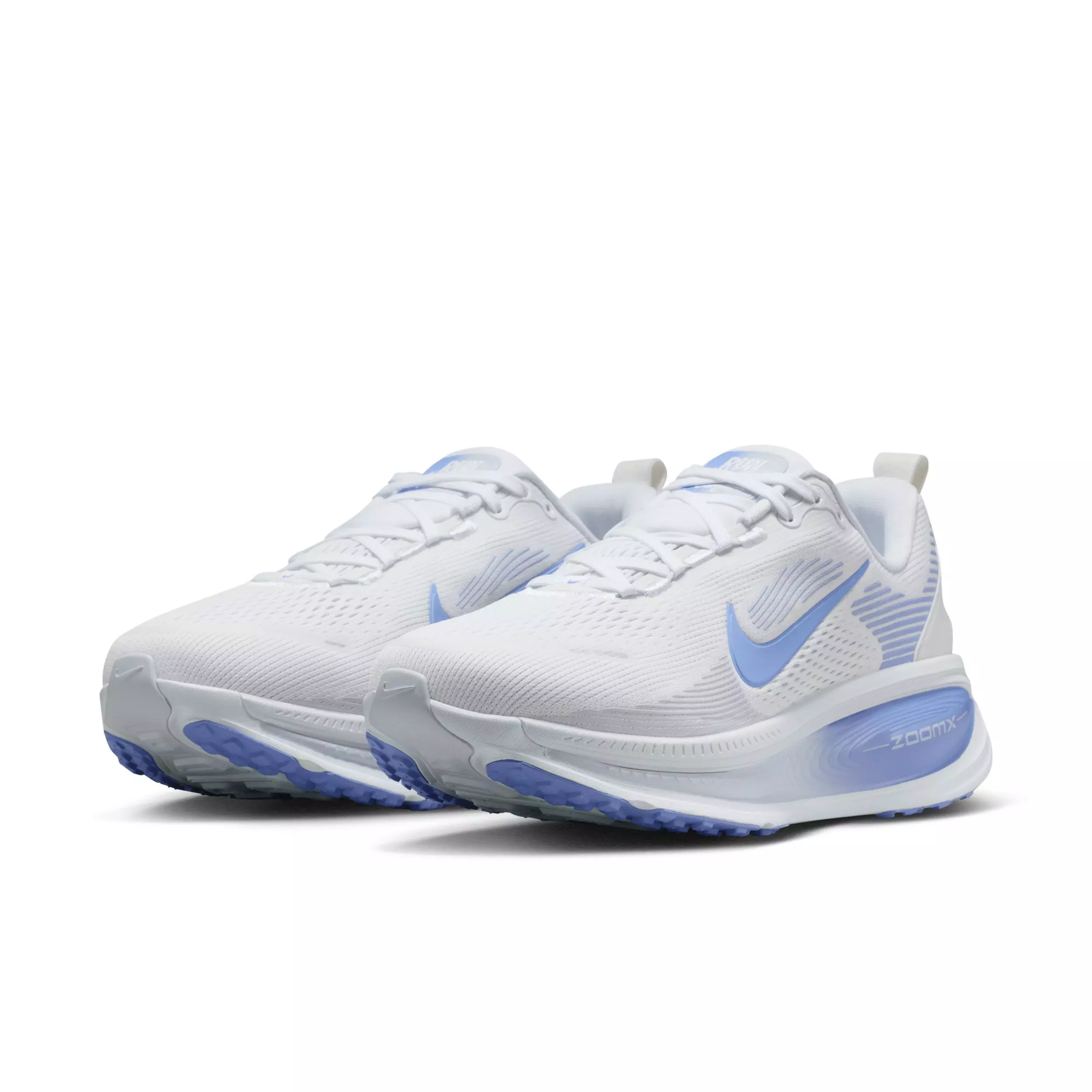 Nike Vomero 18 "White/Football Grey/Royal Pulse" Women's Wide Running Shoe - WHITE/GREY/ROYAL