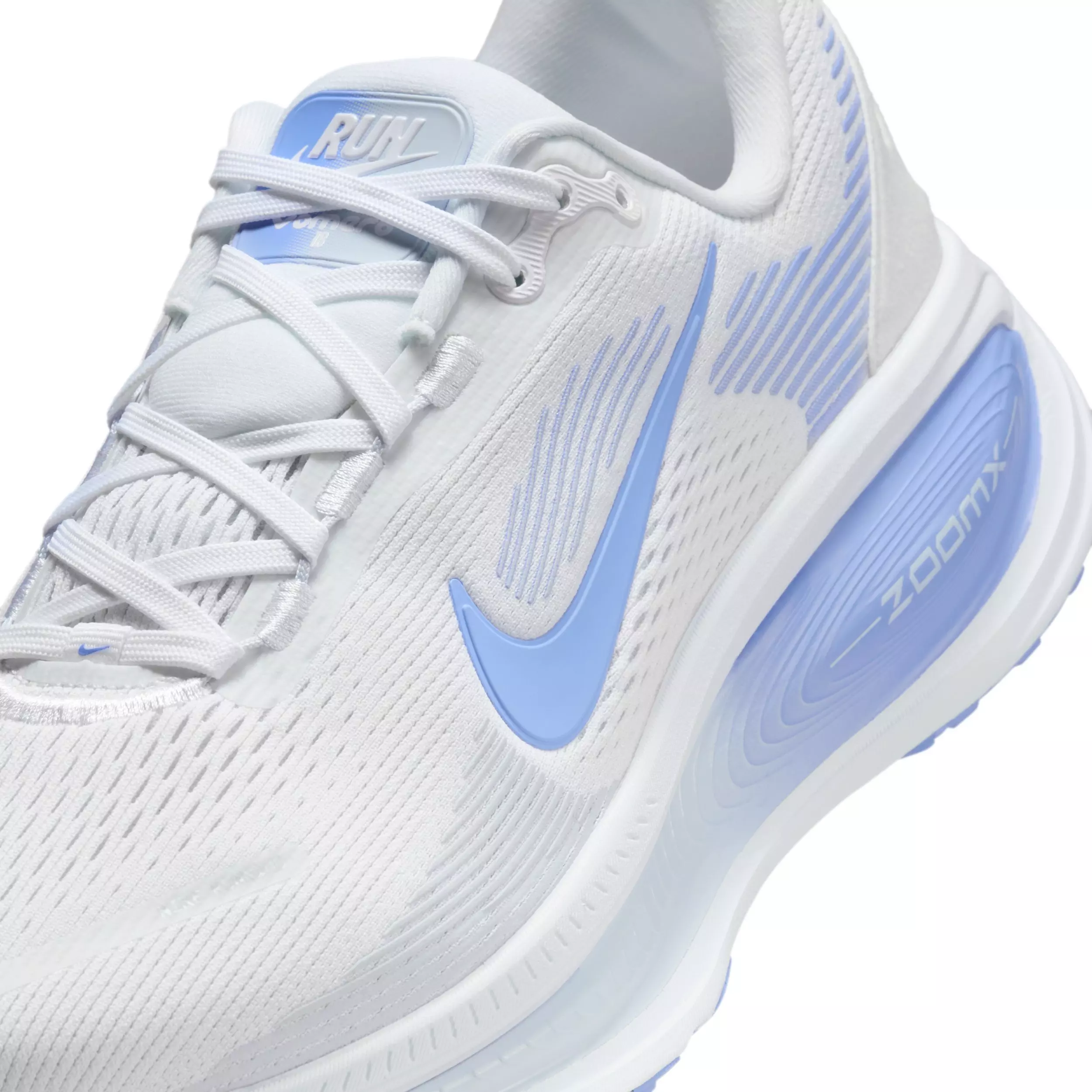 Nike Vomero 18 "White/Football Grey/Royal Pulse" Women's Wide Running Shoe - WHITE/GREY/ROYAL