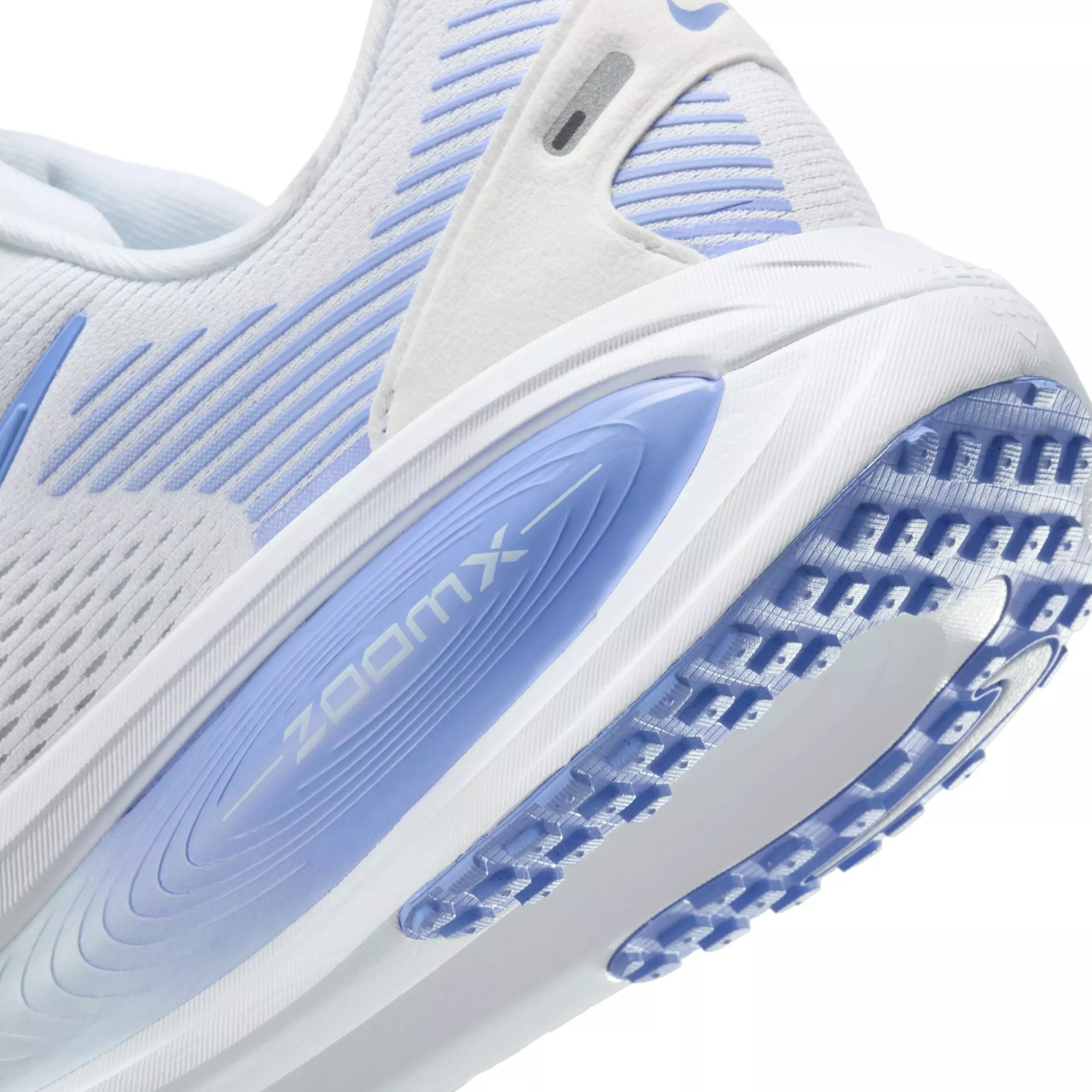 Nike Vomero 18 "White/Football Grey/Royal Pulse" Women's Wide Running Shoe - WHITE/GREY/ROYAL