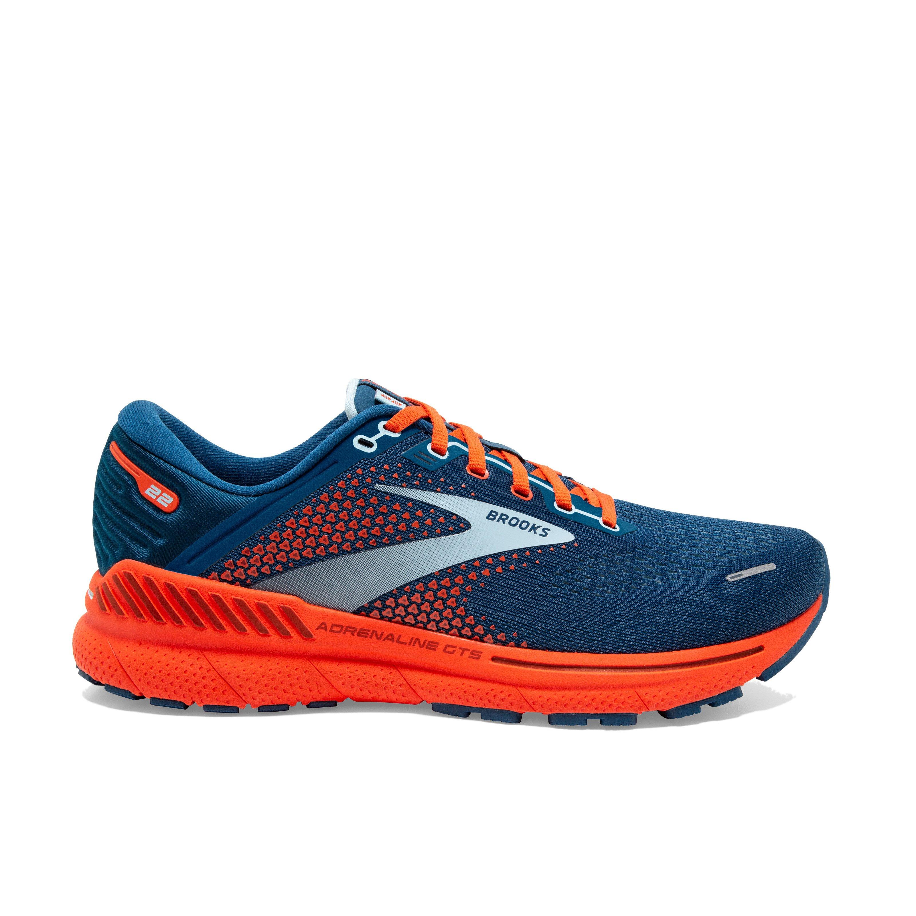 Brooks Adrenaline GTS 22 "Blue/Orange" Men's Running Shoe - BLUE/ORANGE Thumbnail View 1