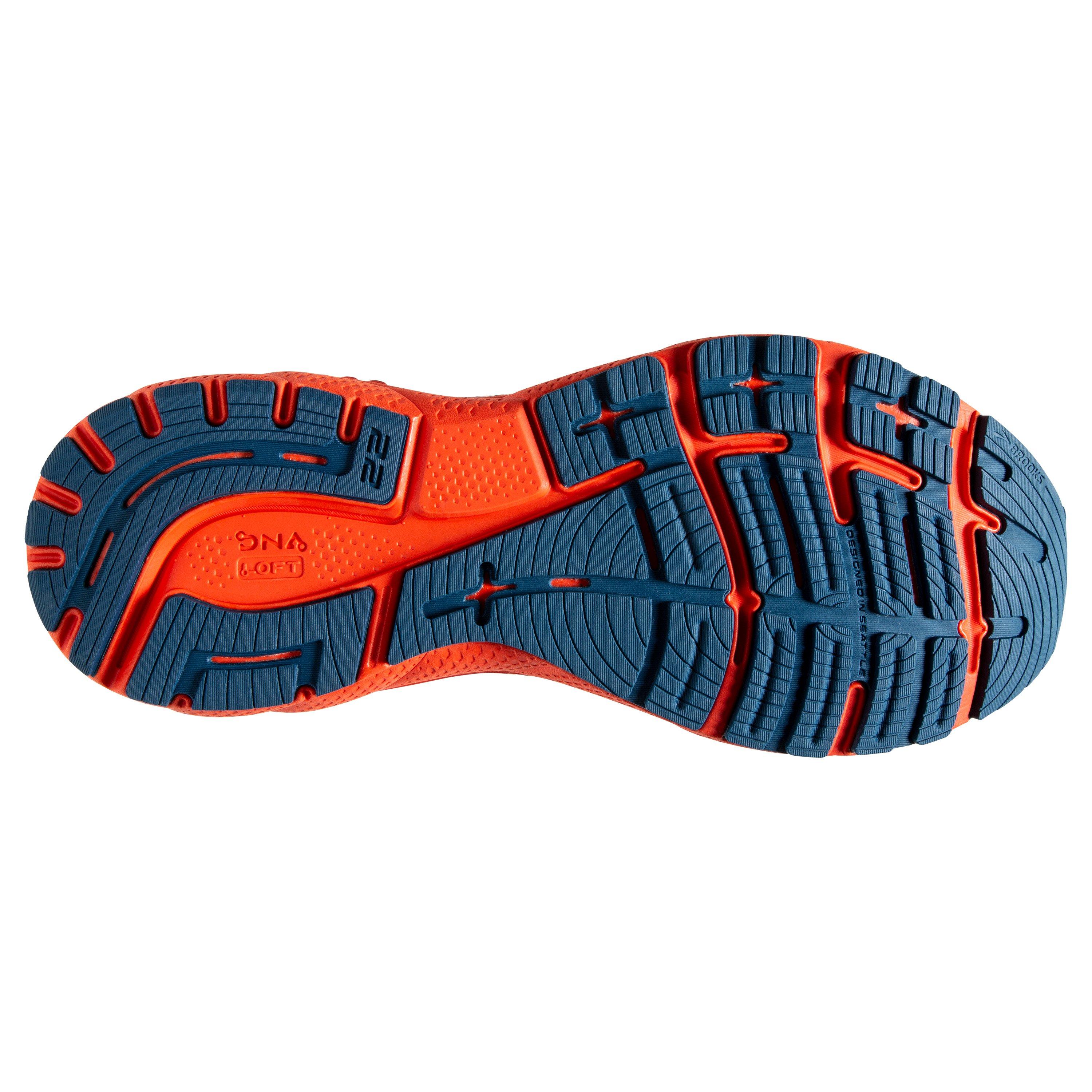 Brooks Adrenaline GTS 22 "Blue/Orange" Men's Running Shoe - BLUE/ORANGE Thumbnail View 6