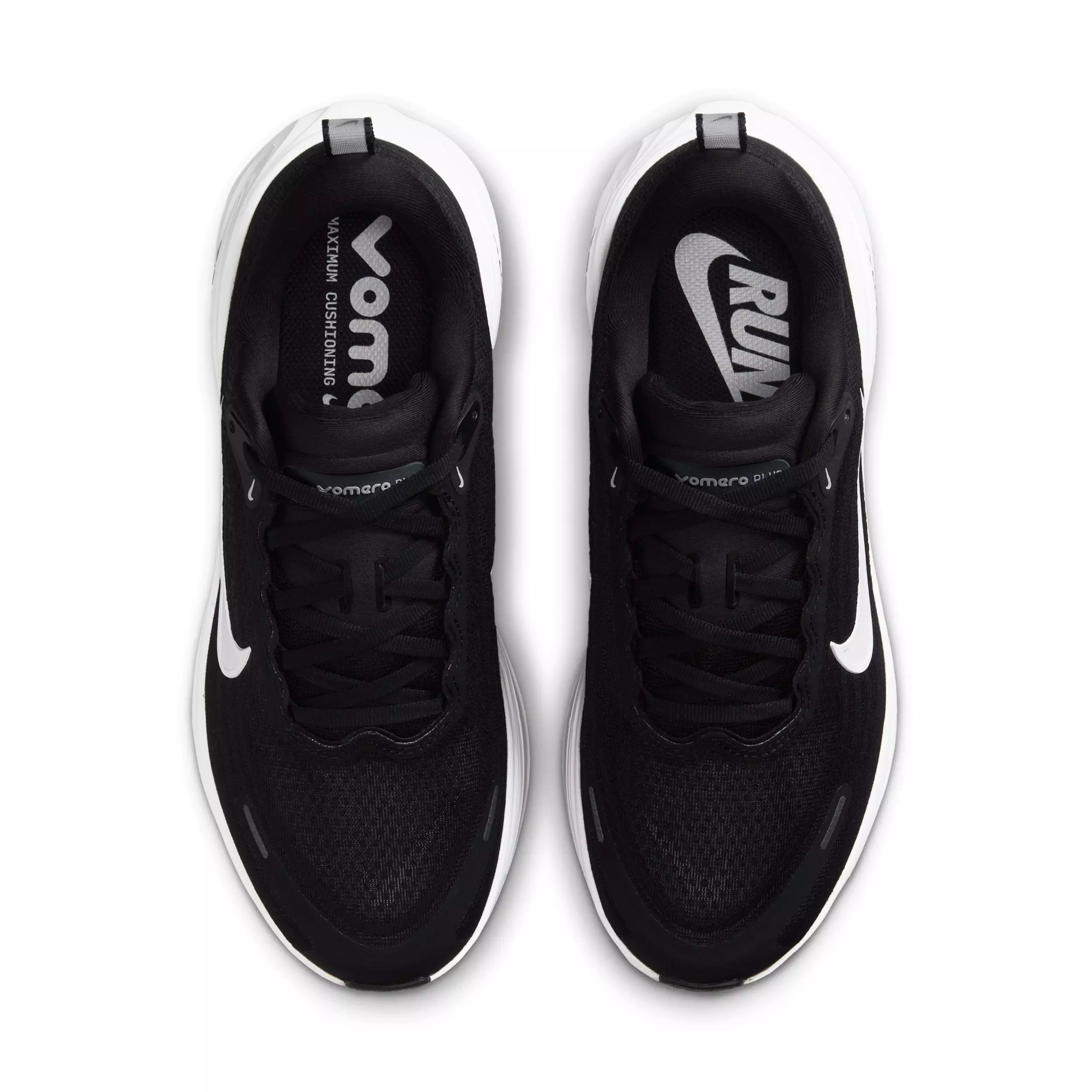 Nike Vomero Plus "Black/Cool Grey/Metallic Dark Grey/White" Women's Wide Running Shoe - BLACK/GREY/DK GREY/WHITE