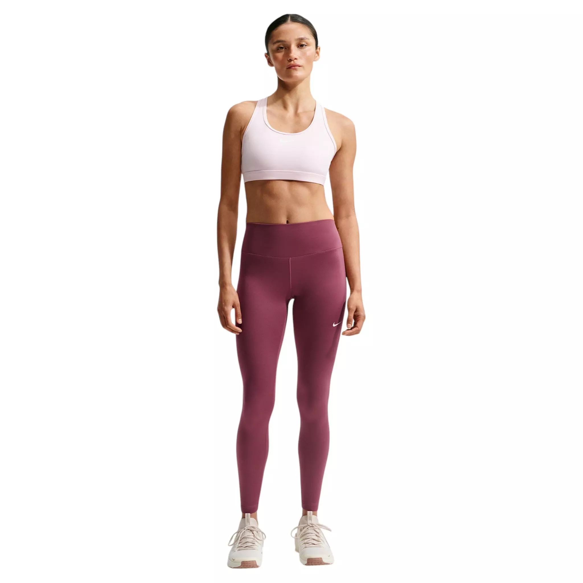 Nike Women's One Therma-FIT High-Waisted Full-Length Leggings - Pink Smoke - PINK SMOKE