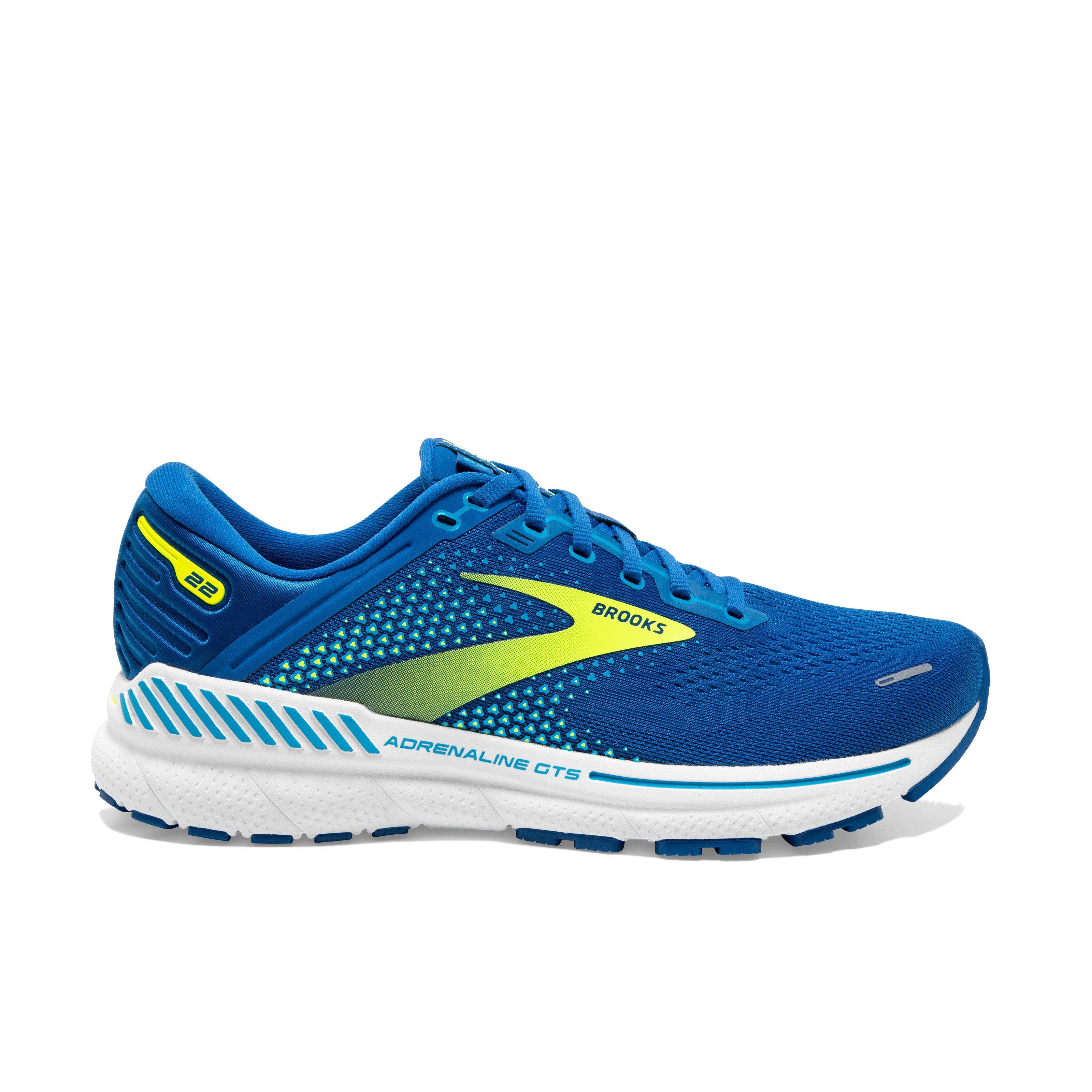 Brooks Adrenaline GTS 22 "Blue/Yellow" Men's Running Shoe - BLUE/YELLOW Thumbnail View 1