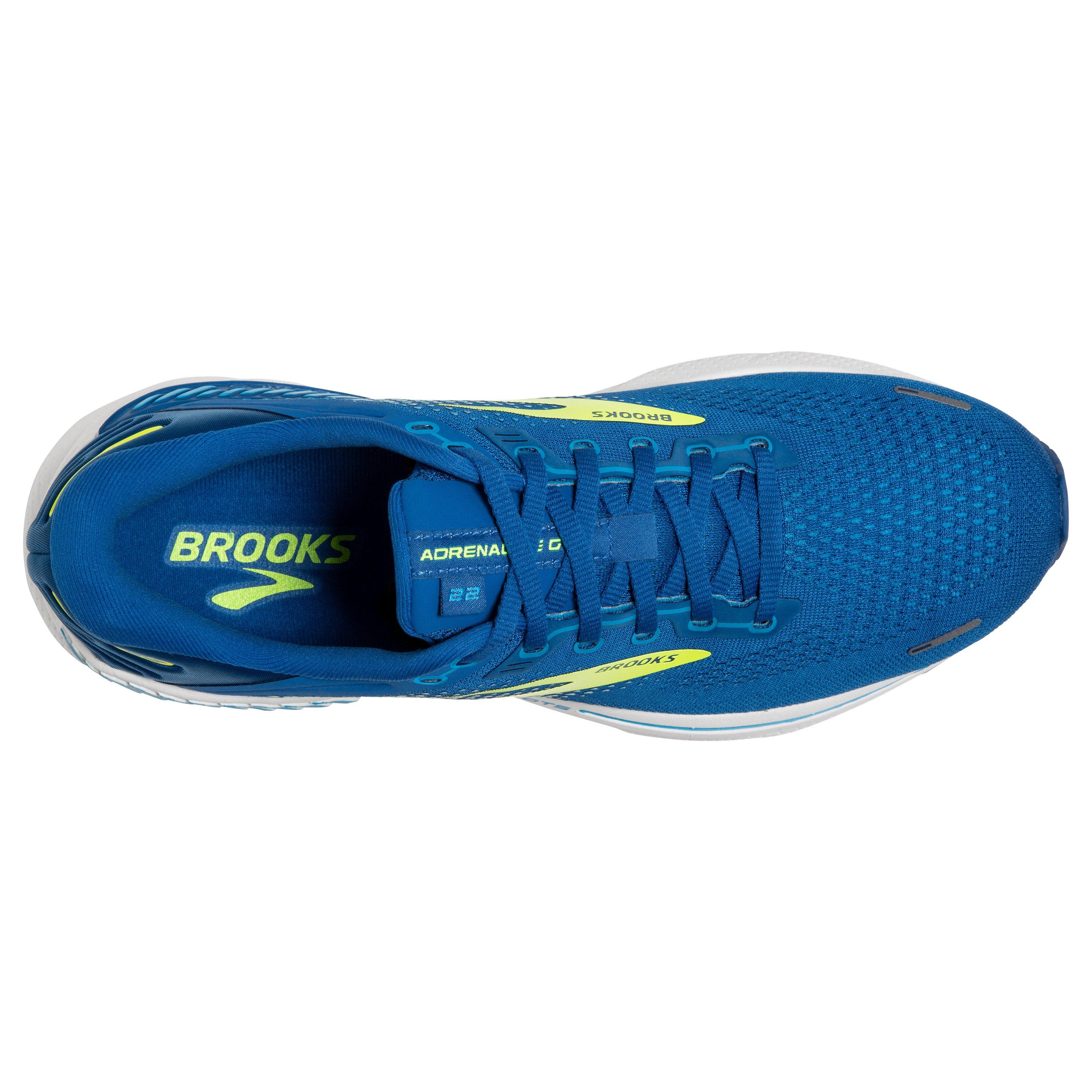 Brooks Adrenaline GTS 22 "Blue/Yellow" Men's Running Shoe - BLUE/YELLOW Thumbnail View 5