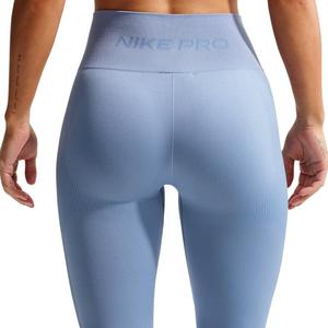 Nike Women's Pro Seamless High-Waisted 7/8 Leggings - Blue - BLUE