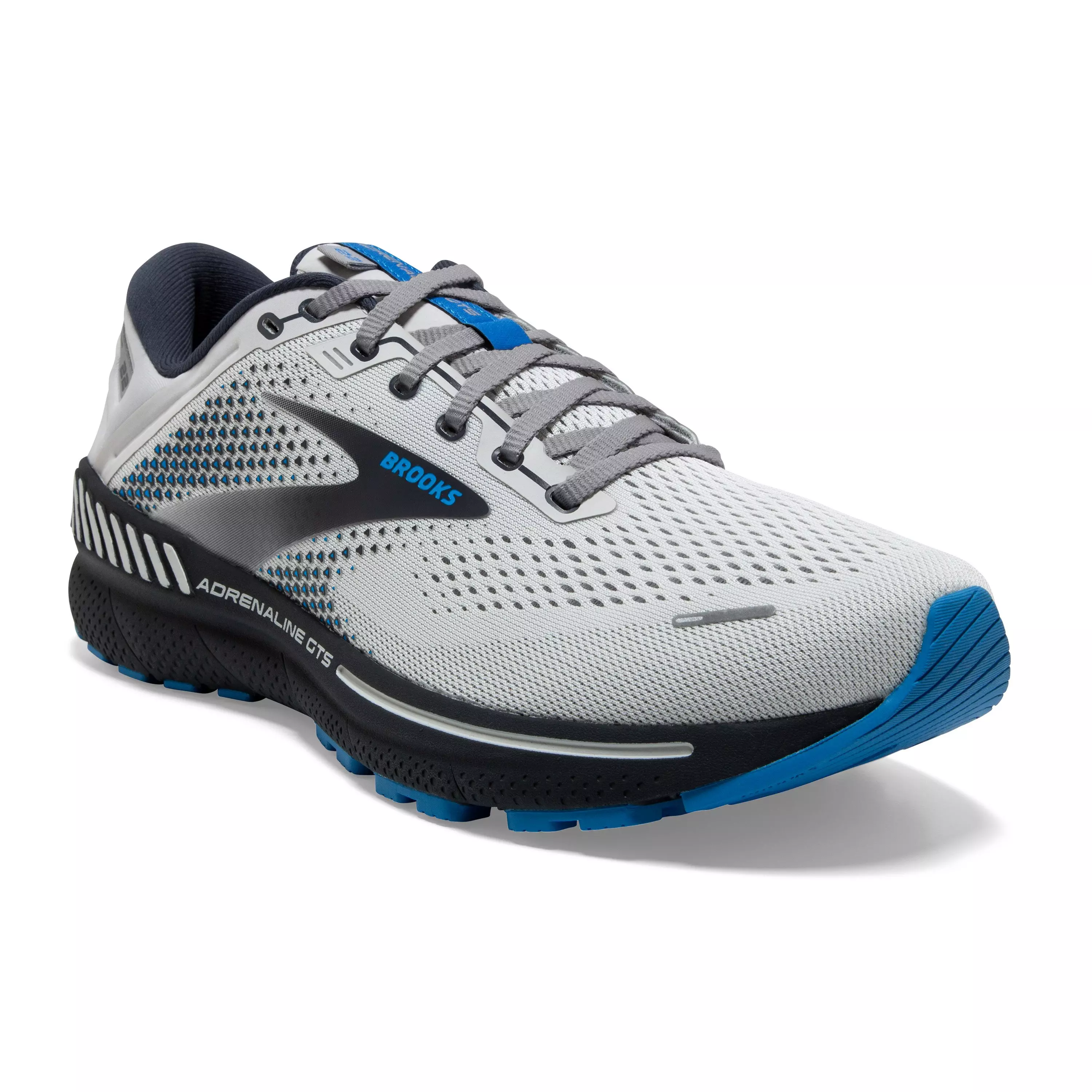 Brooks Adrenaline GTS 22 "Oyster/India Ink/Blue" Men's Wide Running Shoe - OYSTER/INK/BLUE