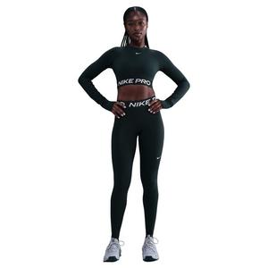 Nike Women's Pro Mid-Rise Mesh-Paneled Leggings - Green