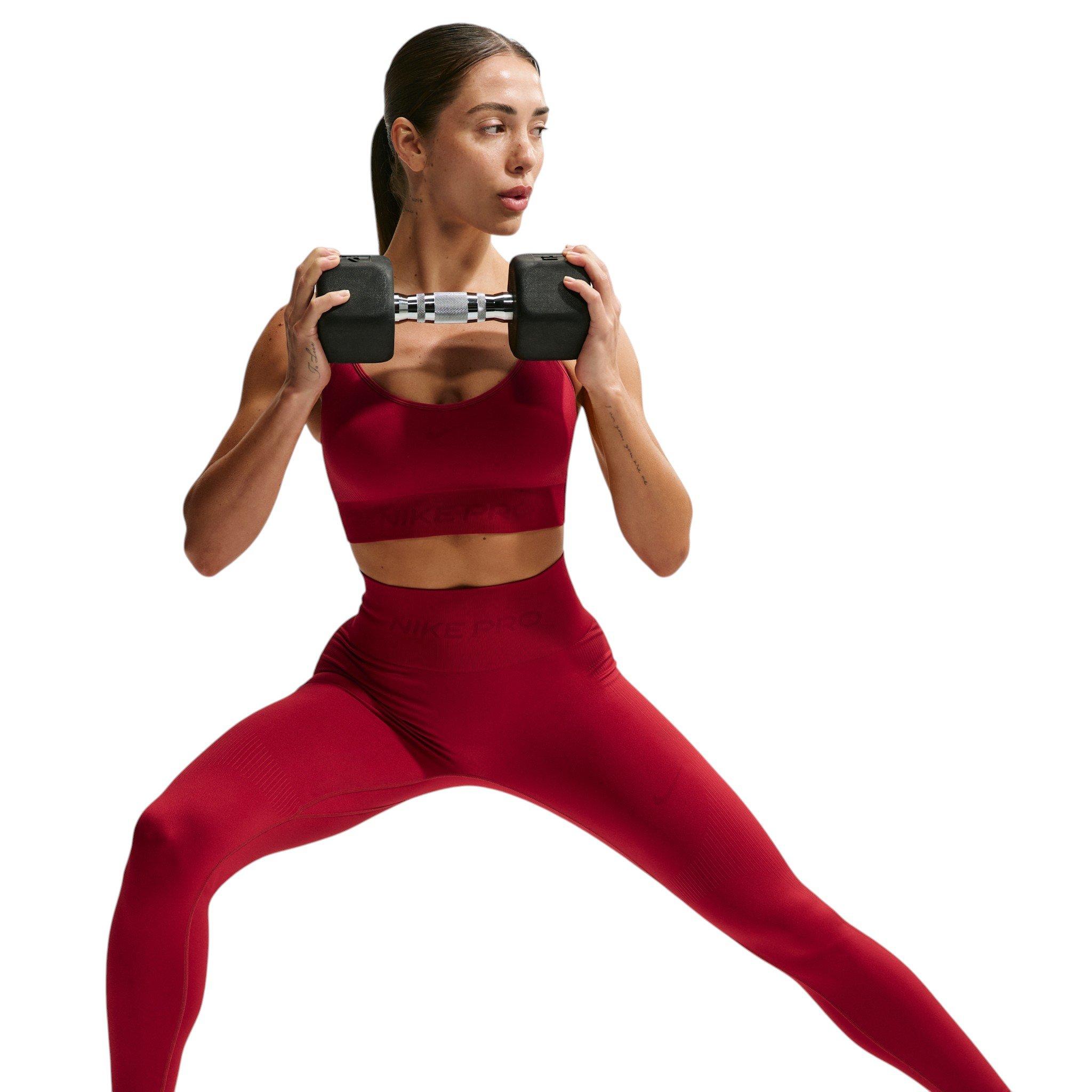 Nike Women's Pro Seamless High-Waisted 7/8 Leggings - Red - RED