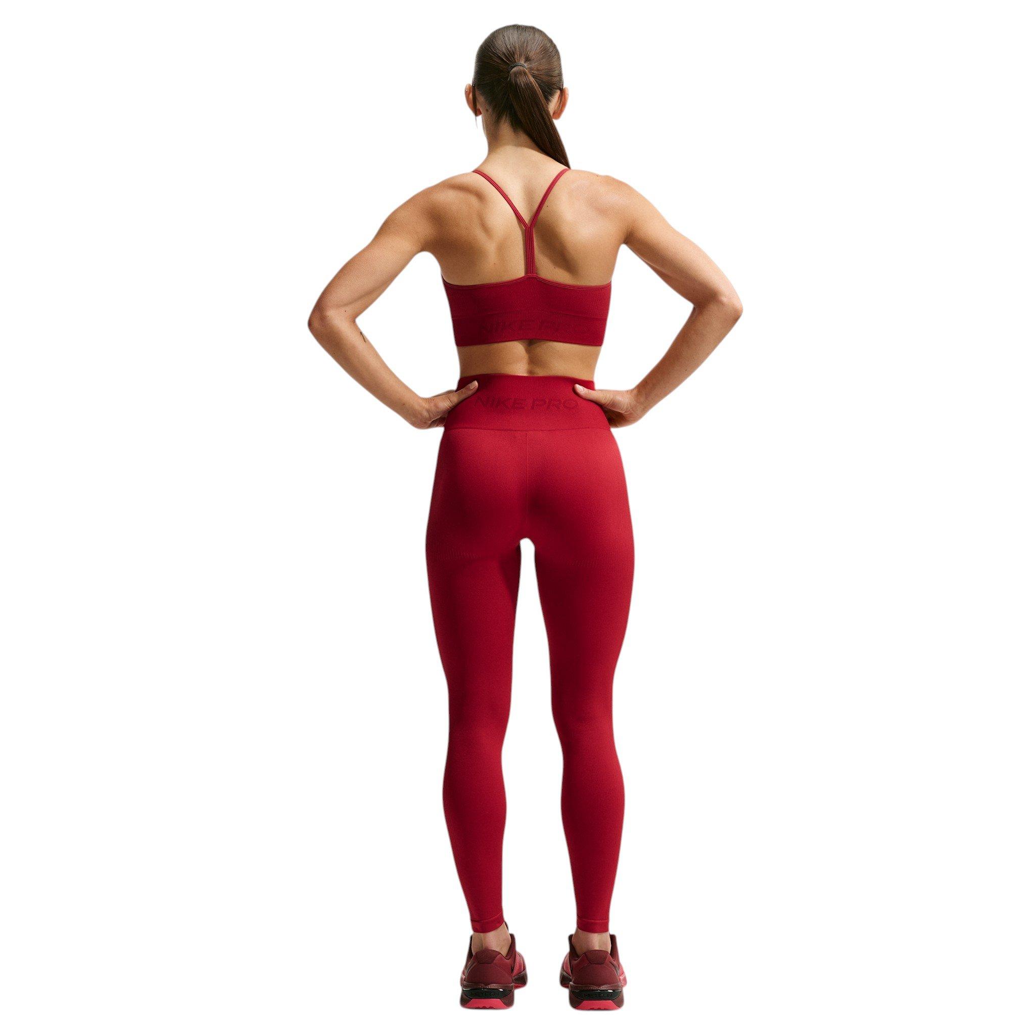 Nike Women's Pro Seamless High-Waisted 7/8 Leggings - Red - RED