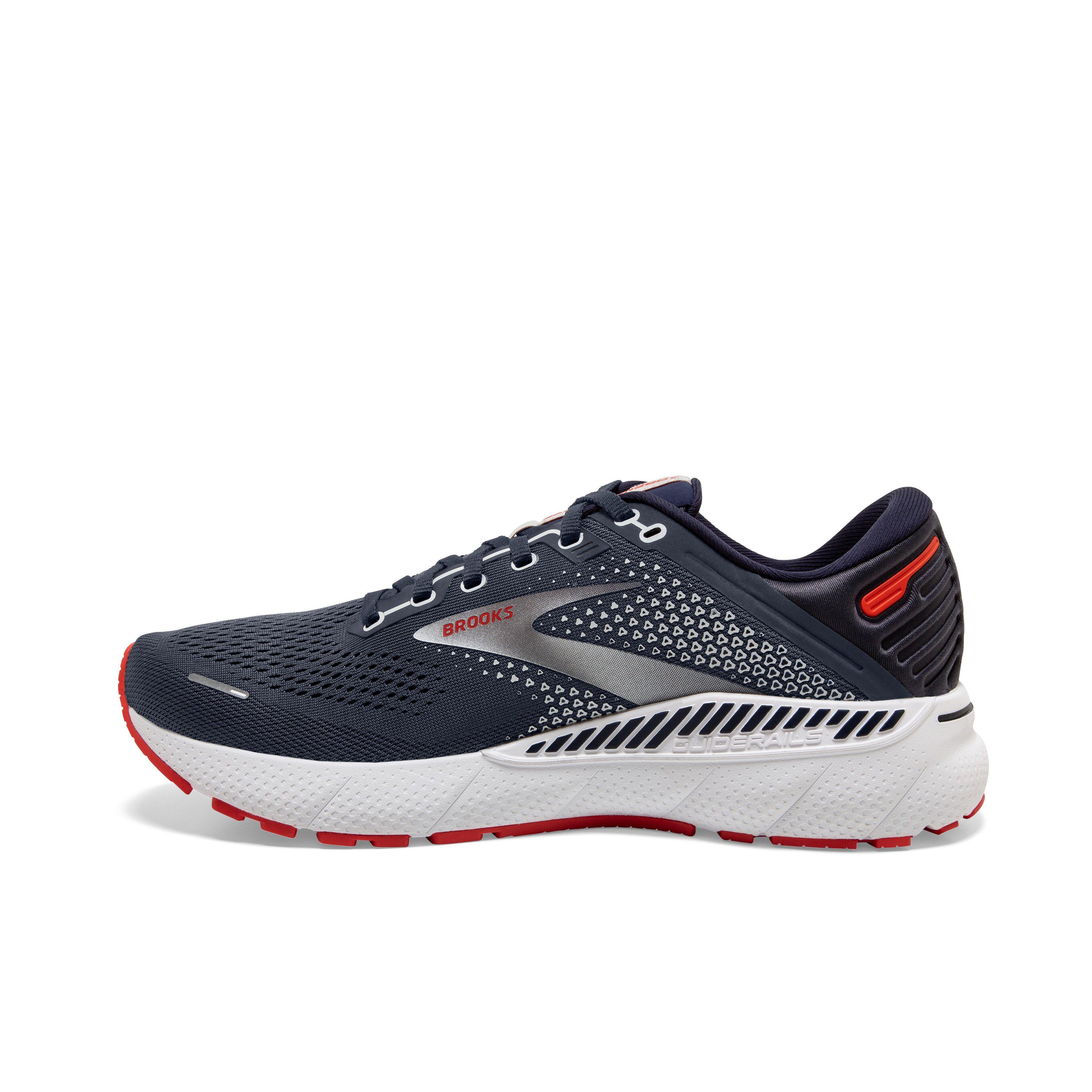 Brooks Adrenaline GTS 22 "Peacoat/India Ink/Grenadine" Men's Wide Running Shoe - PEACOAT/INK/GRENADINE Thumbnail View 2